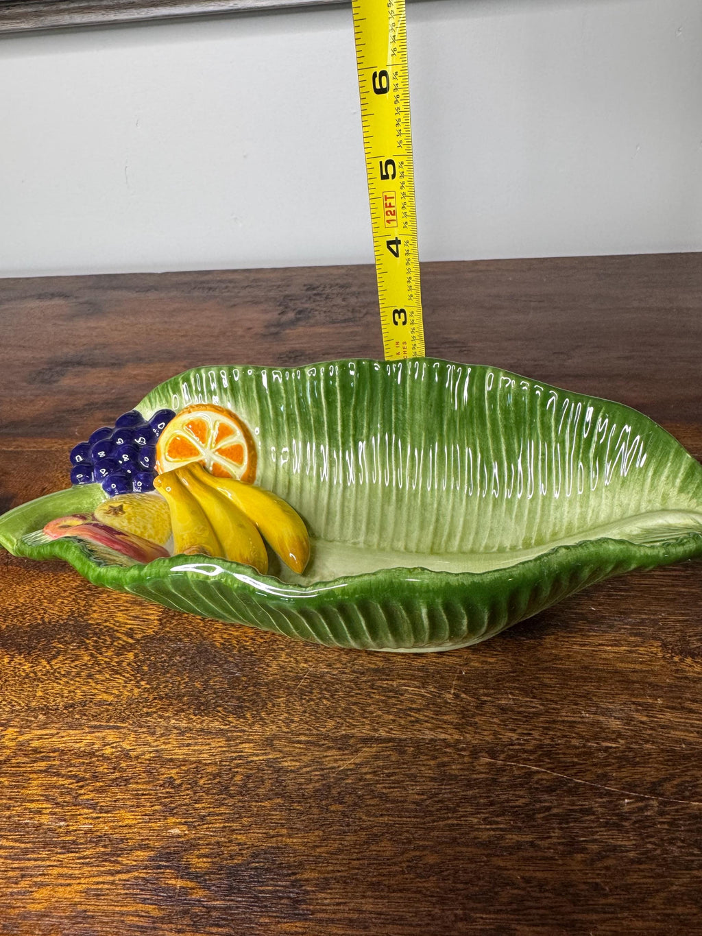 Vintage Fitz and Floyd Carioca Banana Leaf Serving Dish