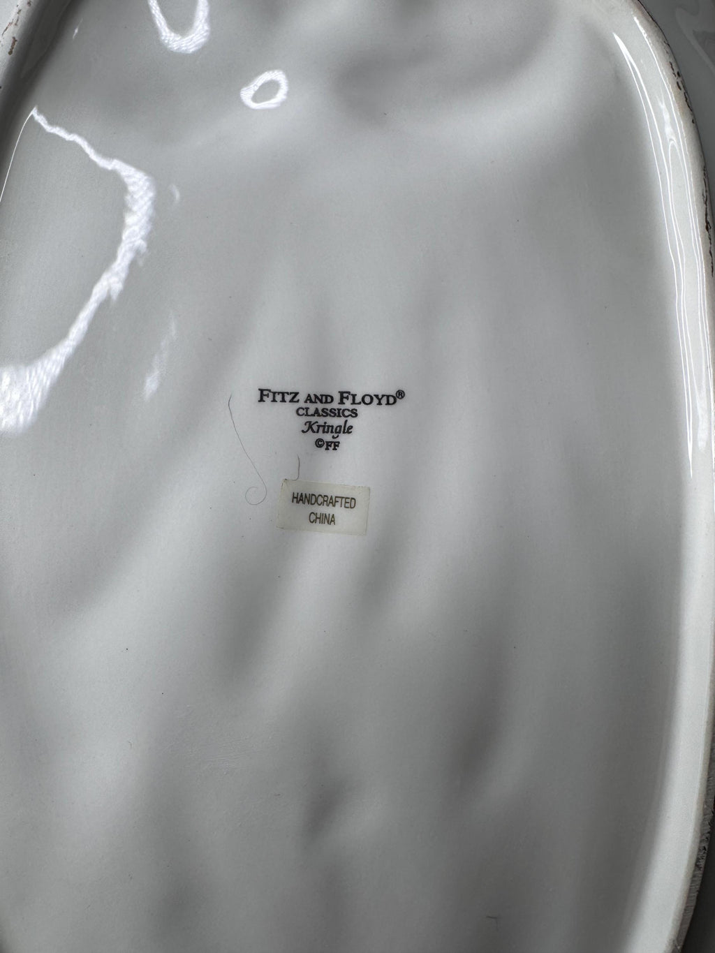 Fitz and Floyd “Kringle” Santa Christmas Plate