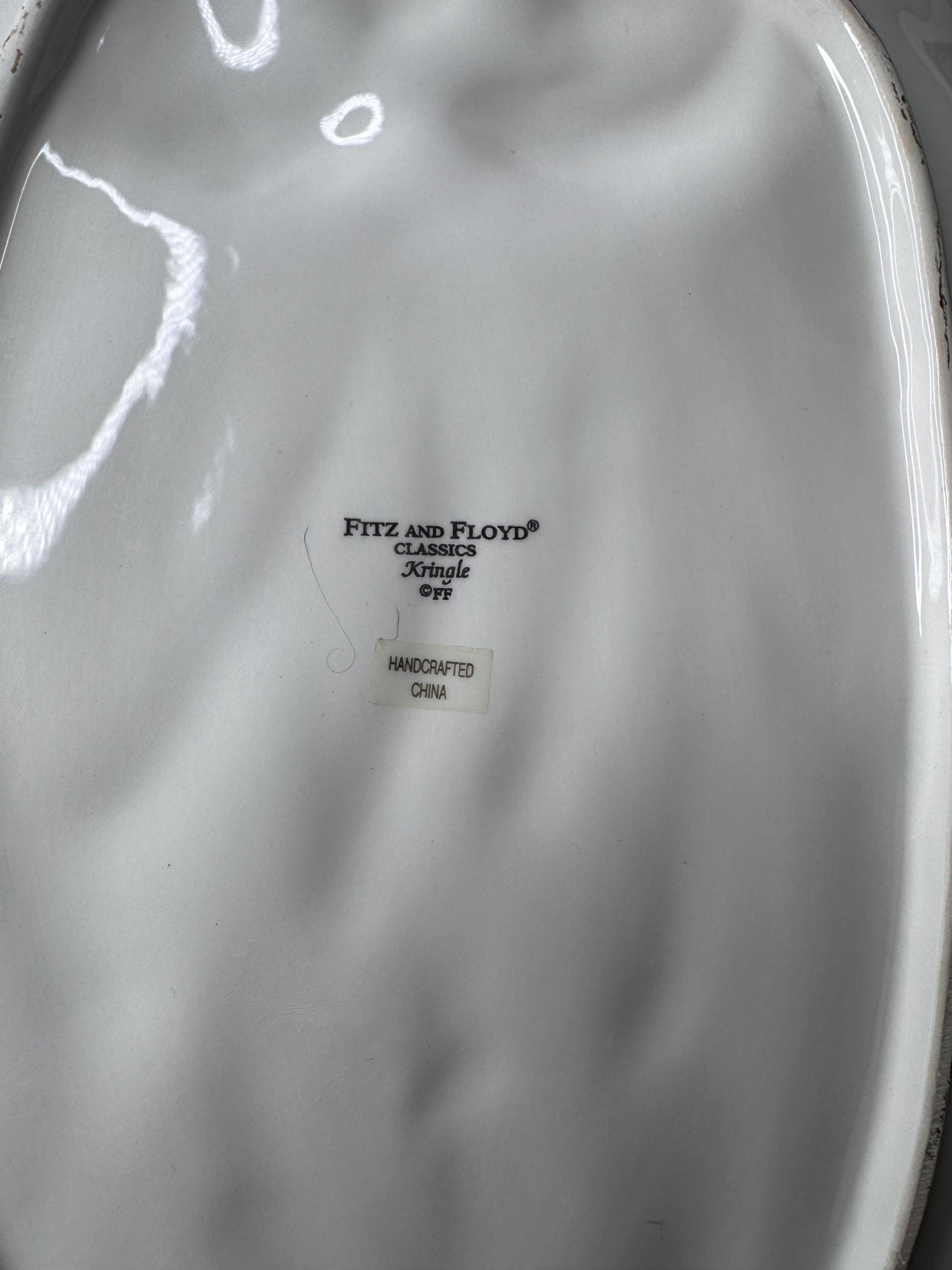 Fitz and Floyd “Kringle” Santa Christmas Plate