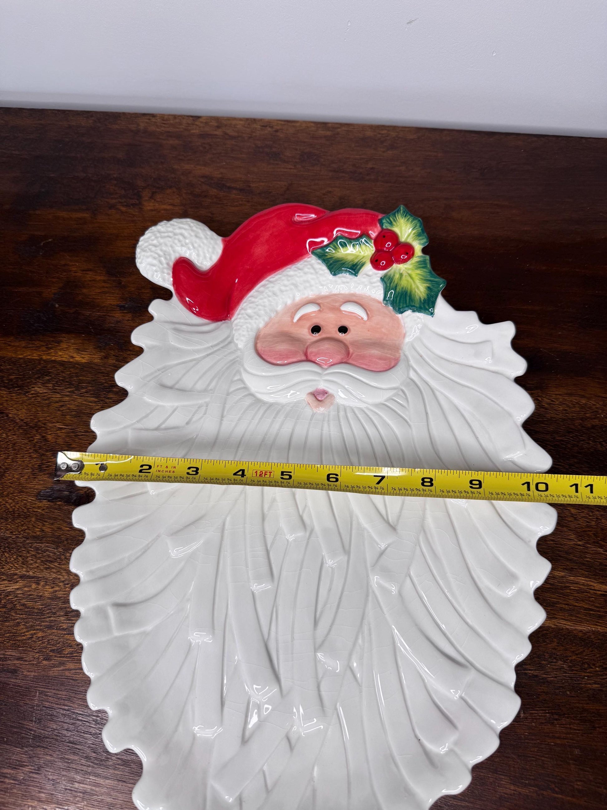 Fitz and Floyd “Kringle” Santa Christmas Plate