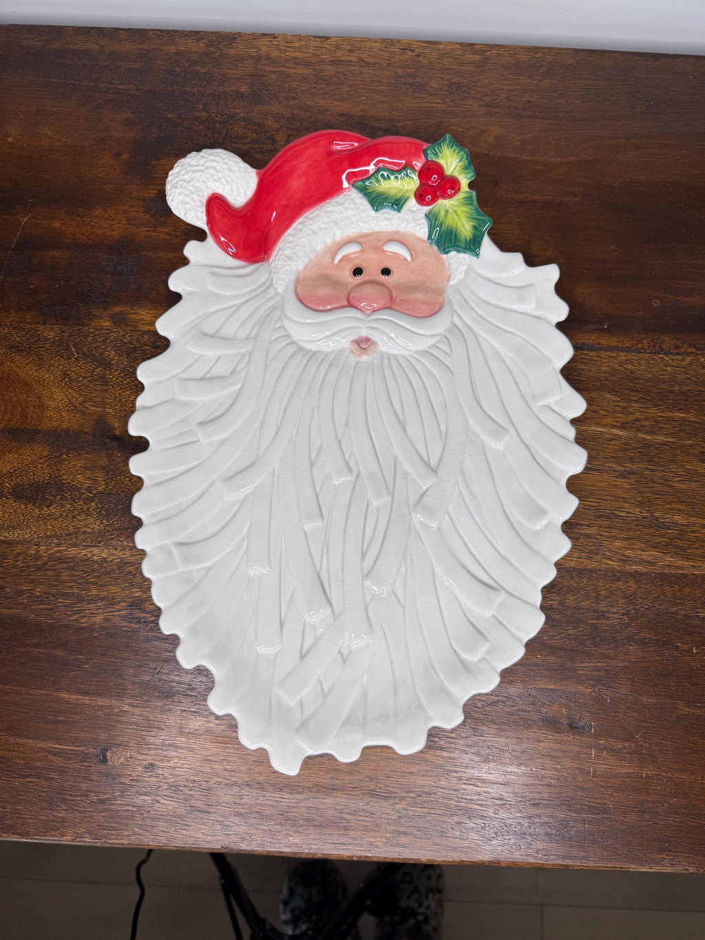 Fitz and Floyd “Kringle” Santa Christmas Plate