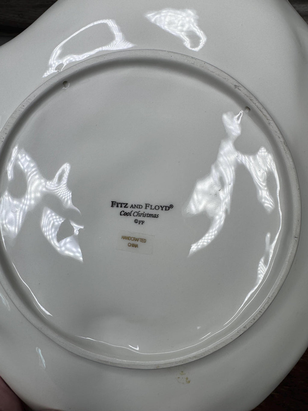 Fitz and Floyd Cool Christmas Penguin Plate