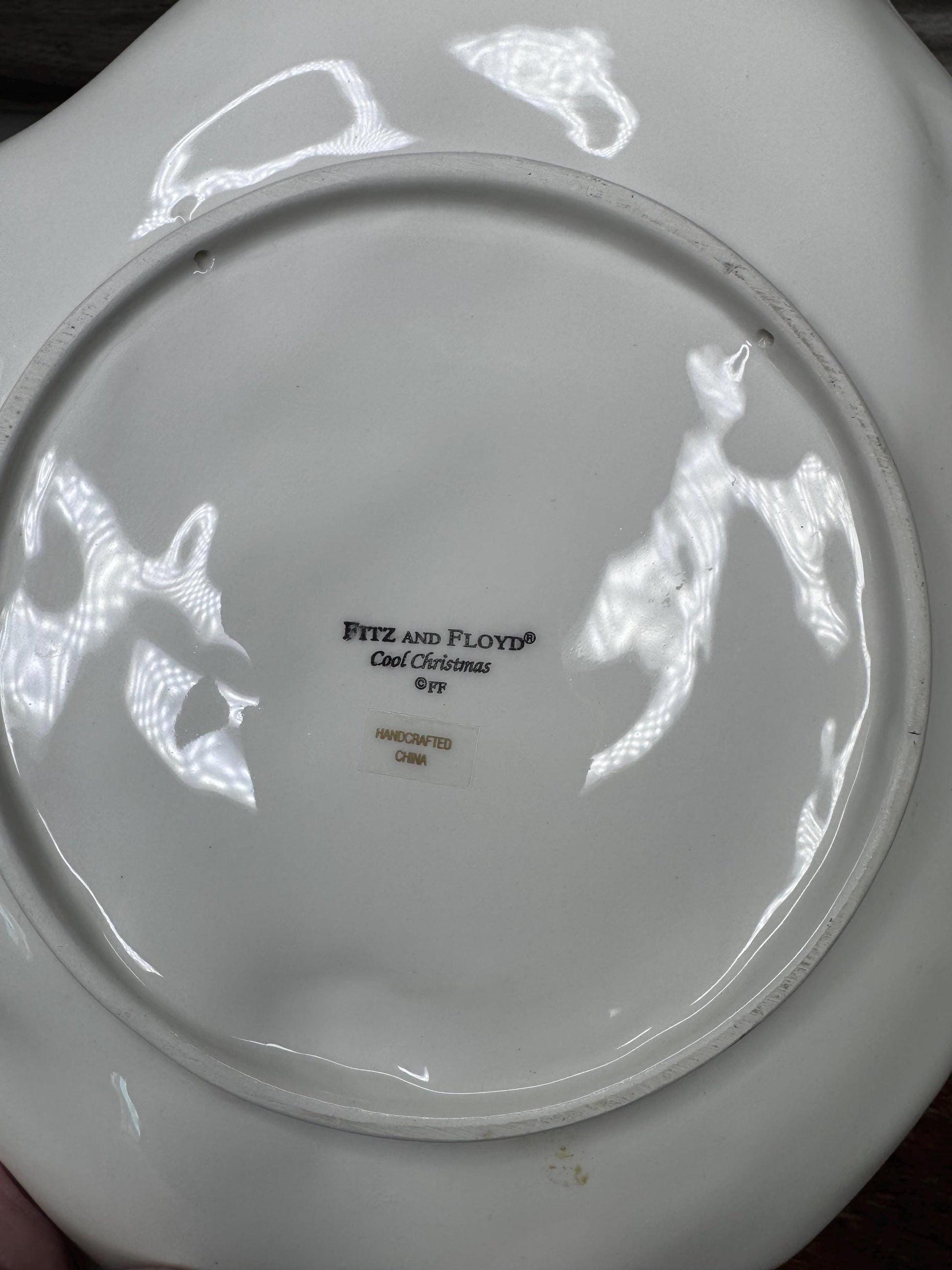 Fitz and Floyd Cool Christmas Penguin Plate