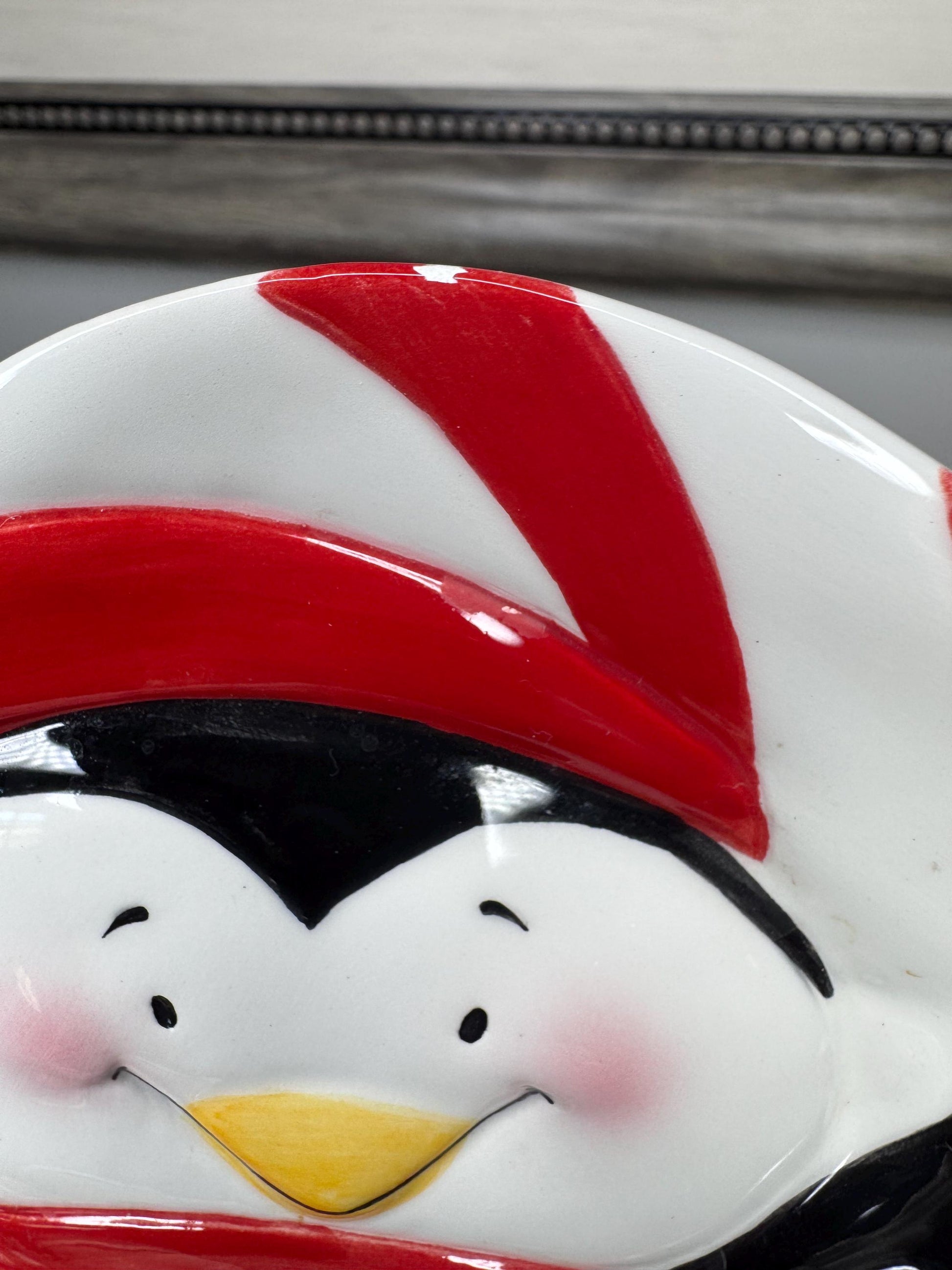 Fitz and Floyd Cool Christmas Penguin Plate