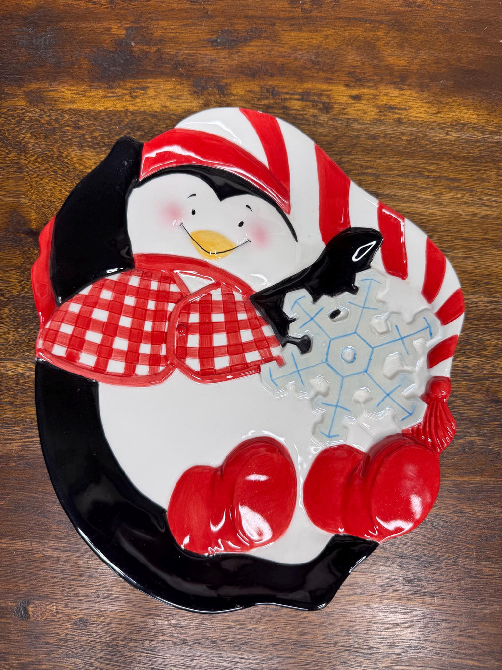 Fitz and Floyd Cool Christmas Penguin Plate