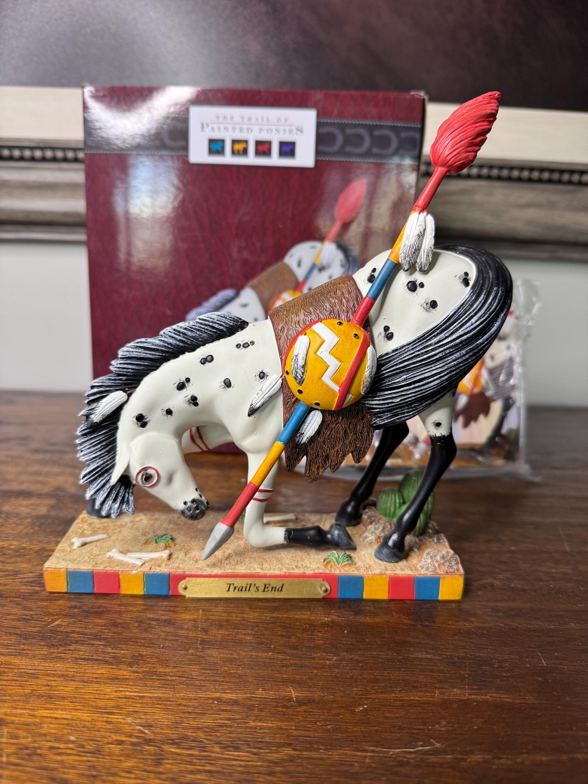 1st Edition/ Low Number Trail of Painted Ponies “ Trails End” w/ Original Box PLEASE READ DESCRIPTION