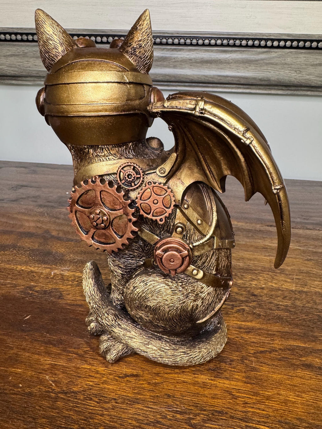 Brand NIB Steampunk Cat w/ Wings Figurine