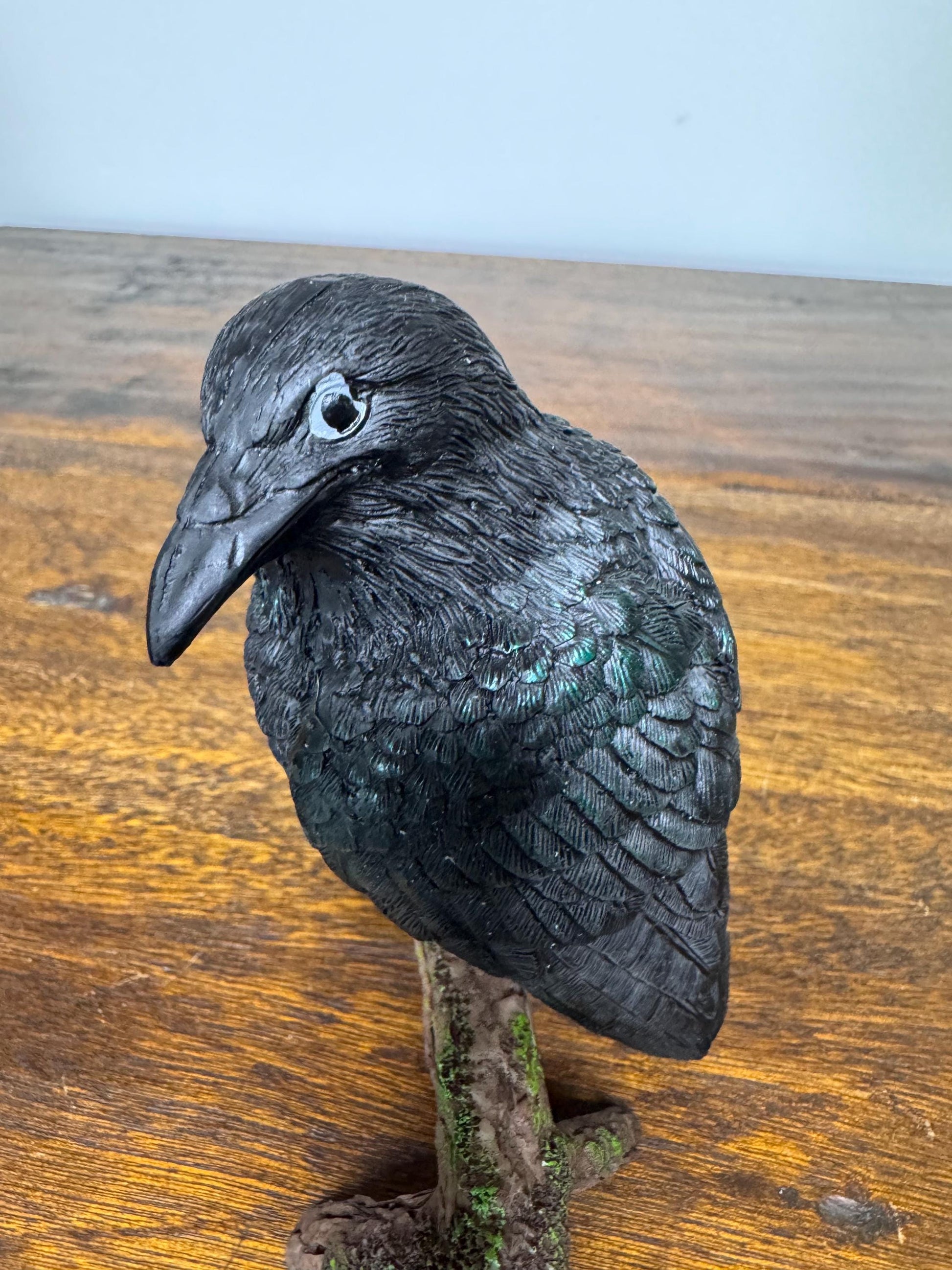 Brand NIB Raven on Branch Figurine