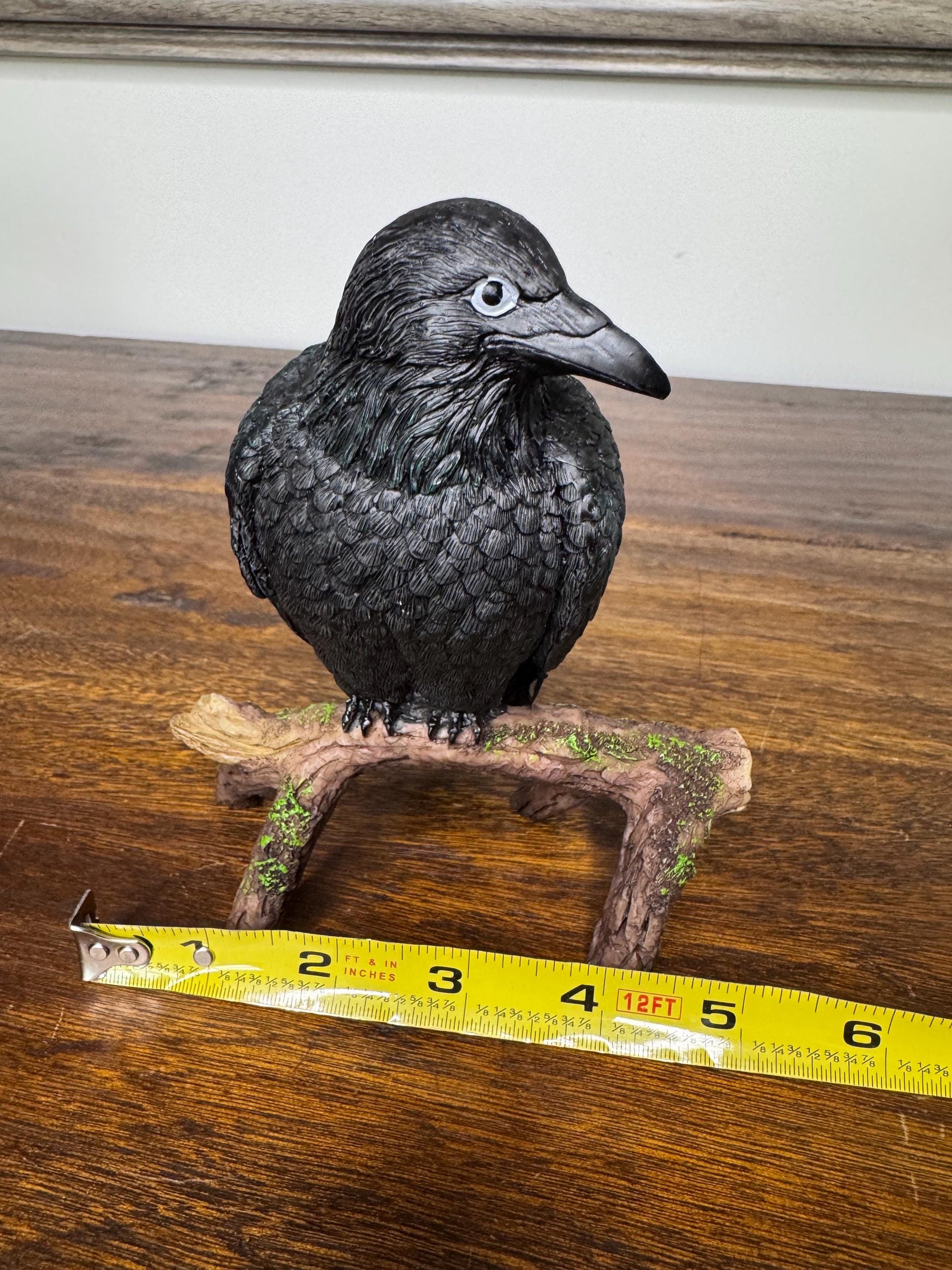 Brand NIB Raven on Branch Figurine