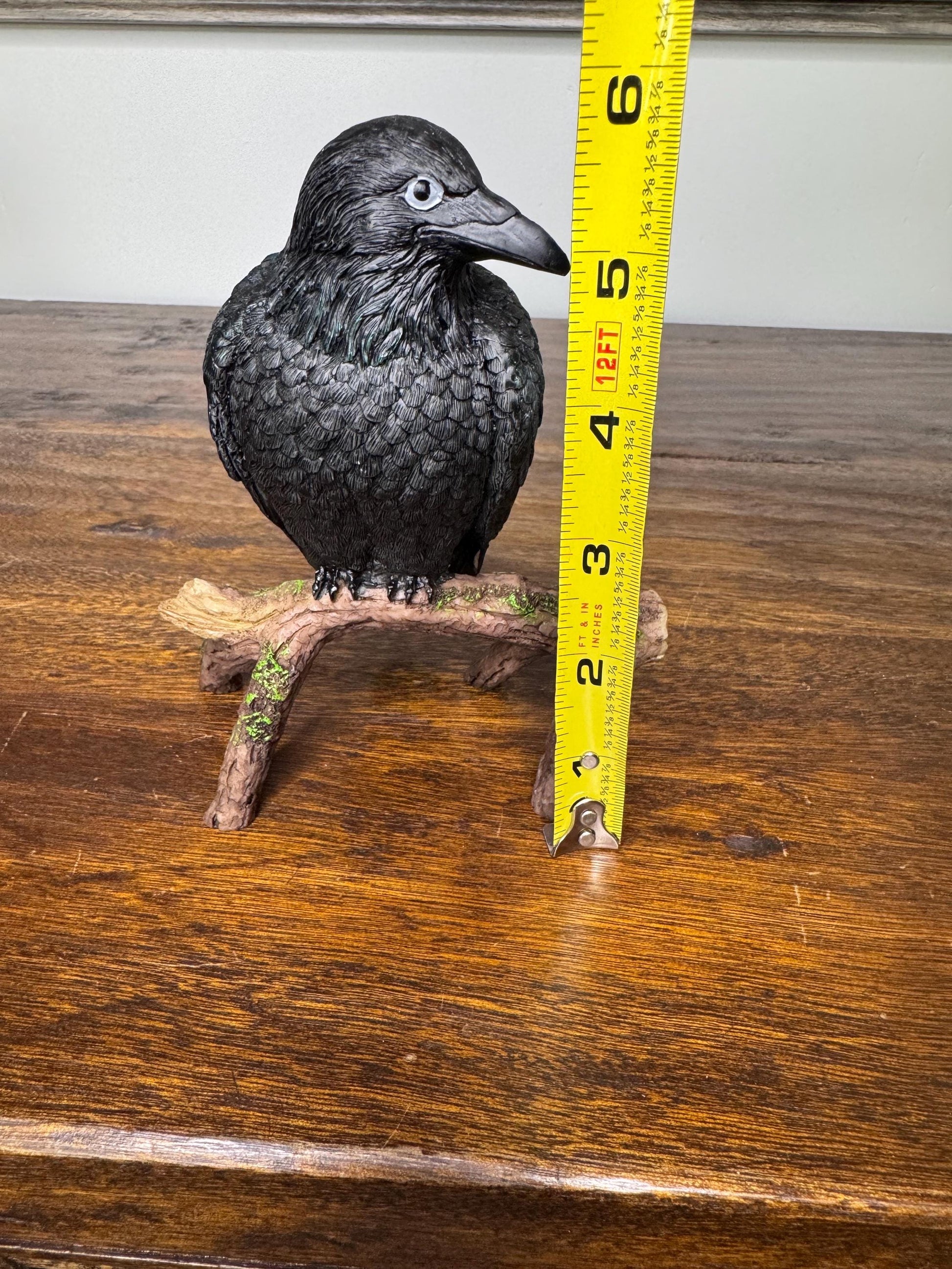 Brand NIB Raven on Branch Figurine