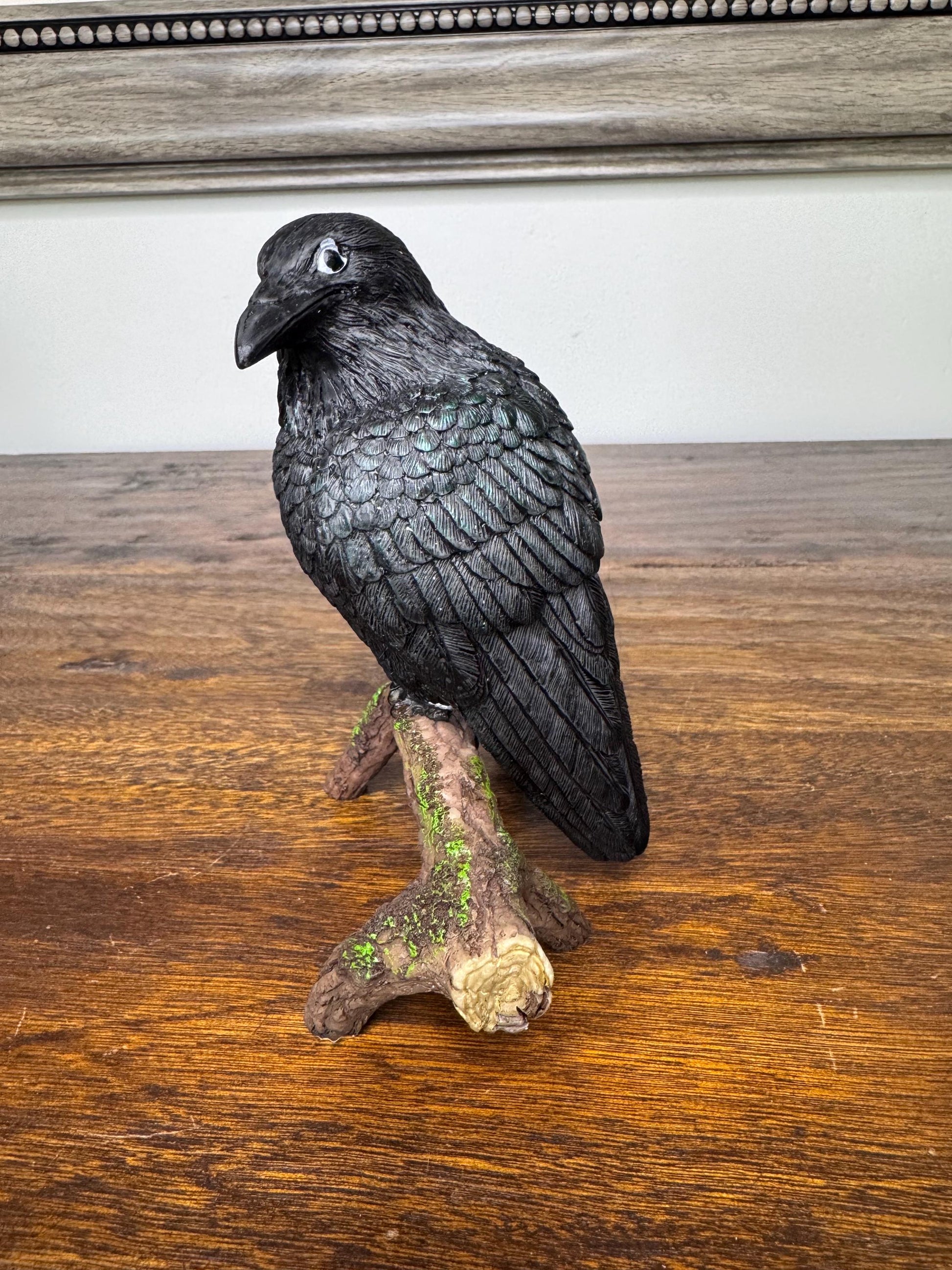 Brand NIB Raven on Branch Figurine