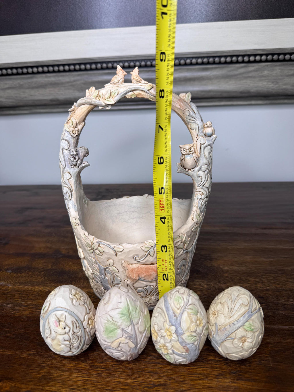 Jim Shore Heartwood Creek Woodland Easter Basket