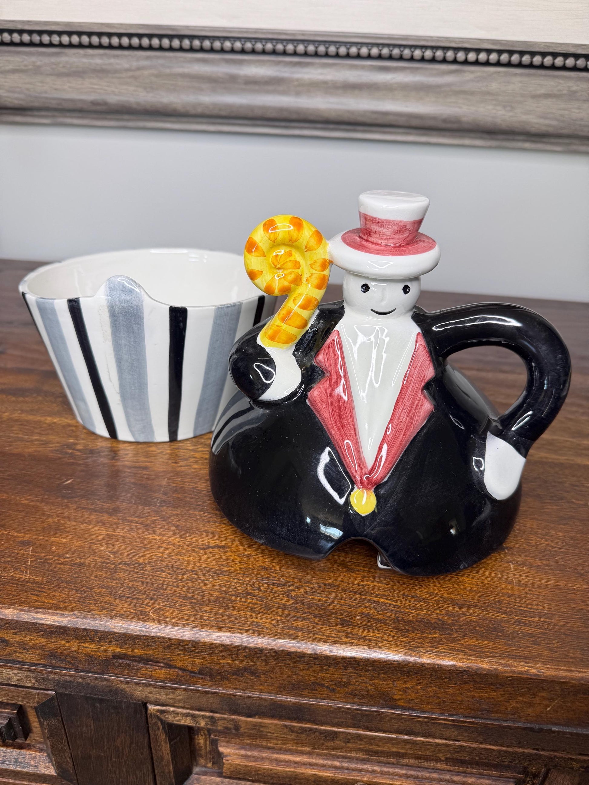 Vintage Italian Made Snowman Cookie Jar