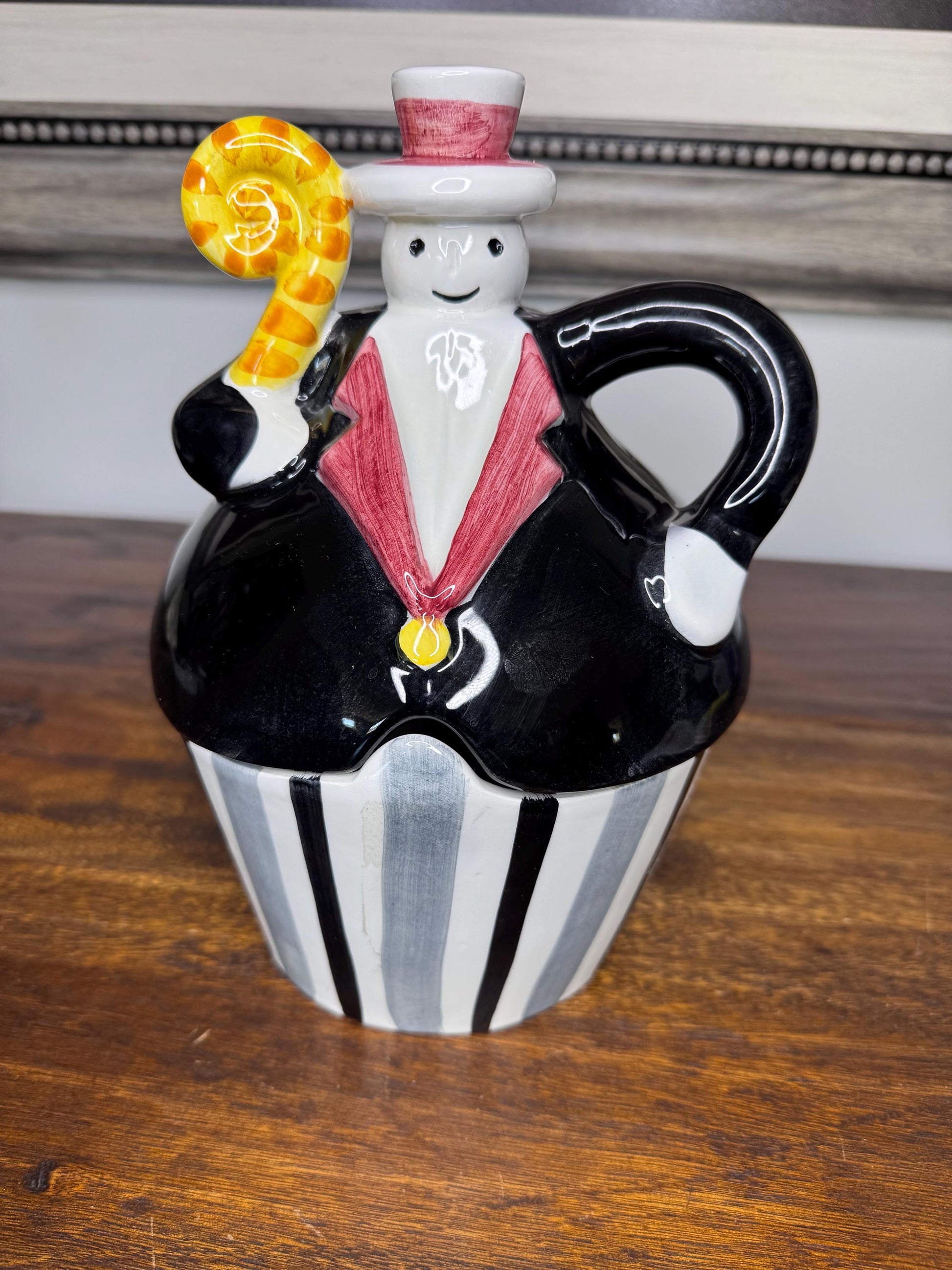 Vintage Italian Made Snowman Cookie Jar