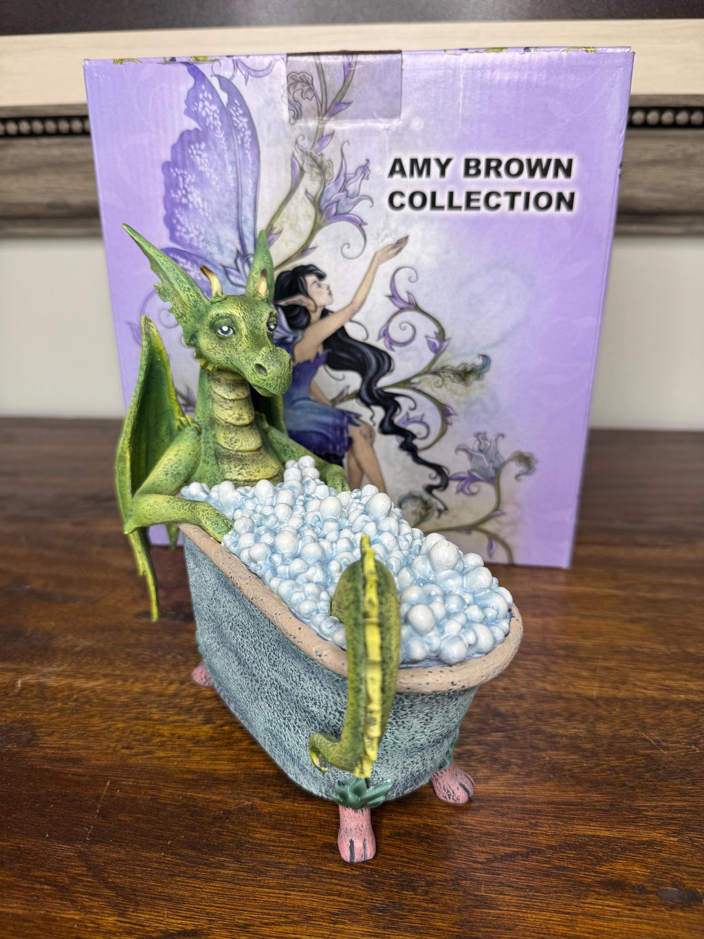 NIB “Dragons Love Bubble Baths” Figurine by Amy Brown