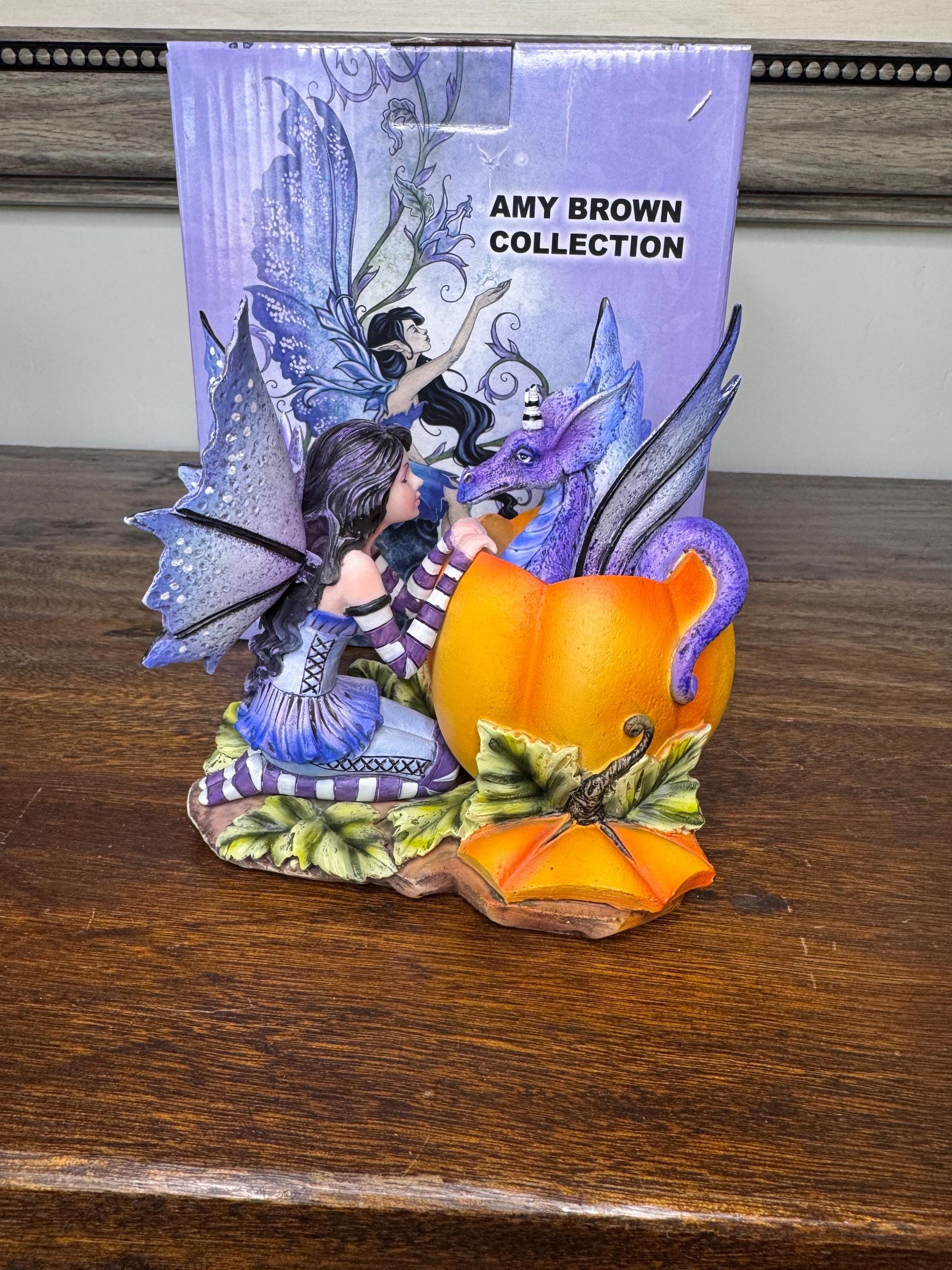 Brand NIB “Halloween Hide and Seek” Fairy and Dragon Figurine by Amy Brown