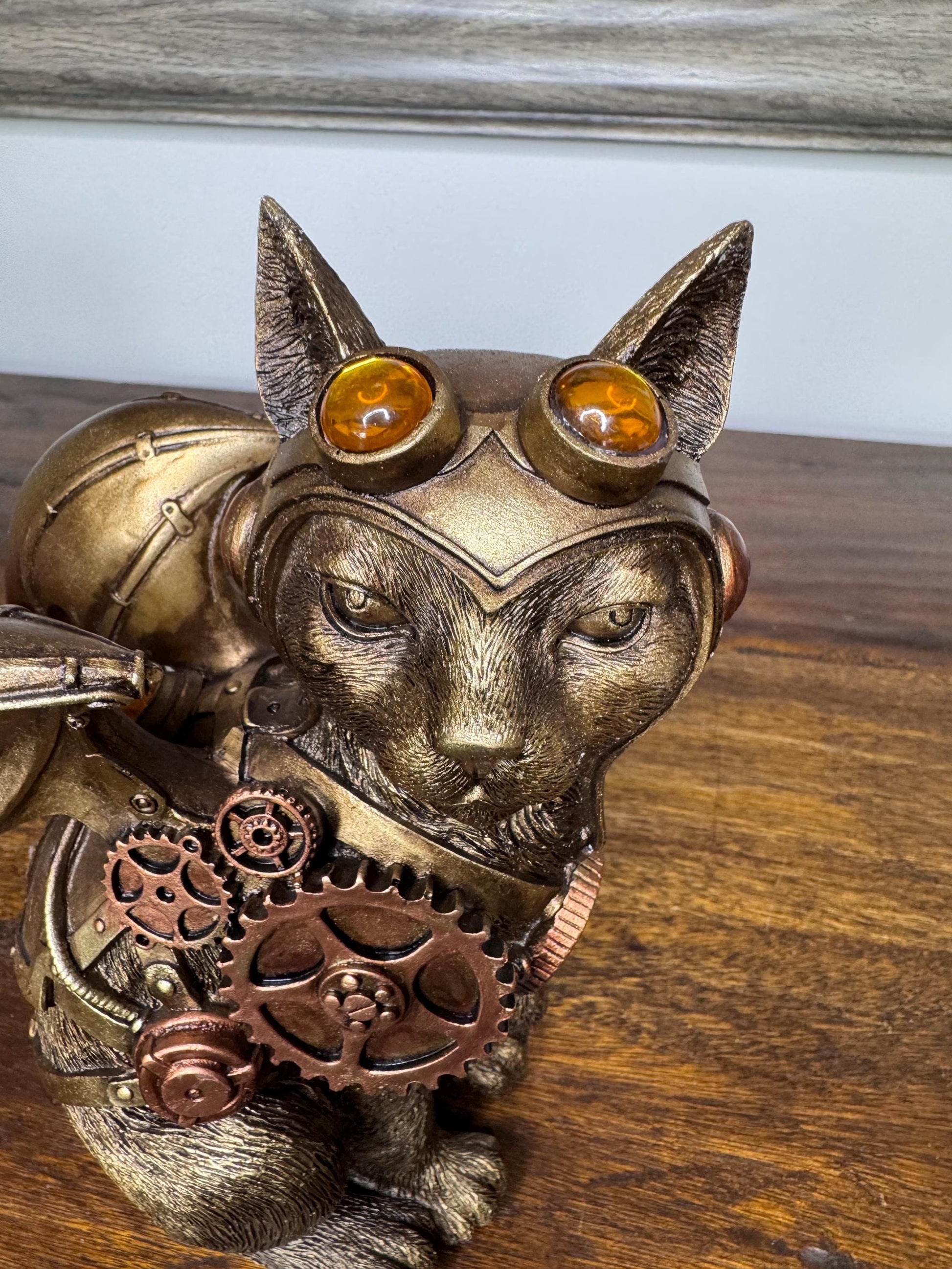 Brand NIB Steampunk Cat w/ Wings Figurine