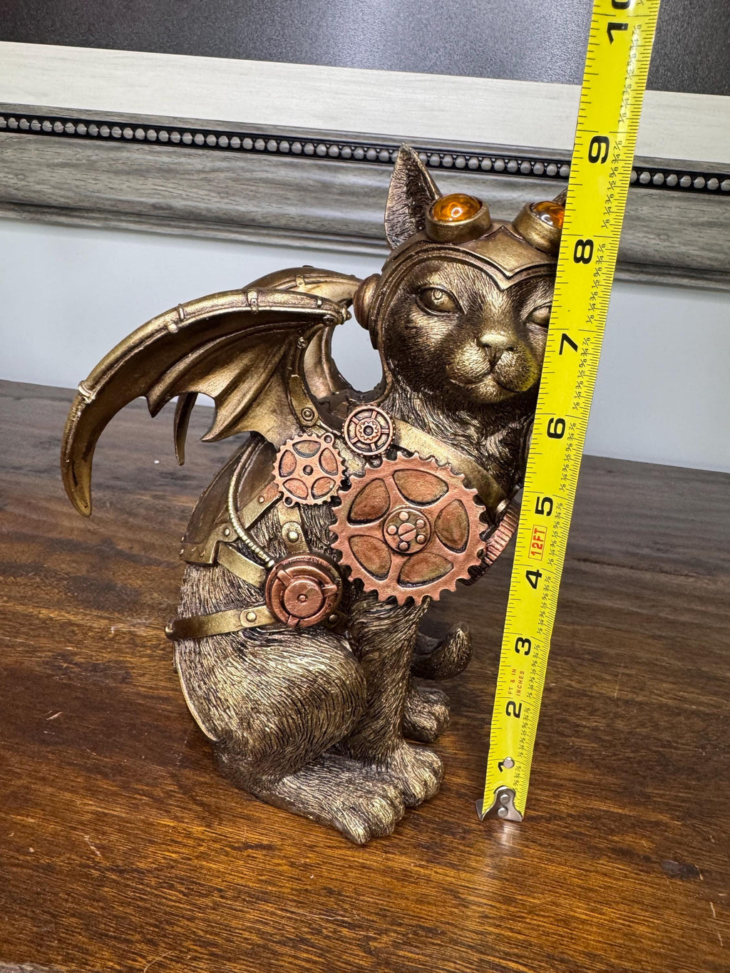 Brand NIB Steampunk Cat w/ Wings Figurine