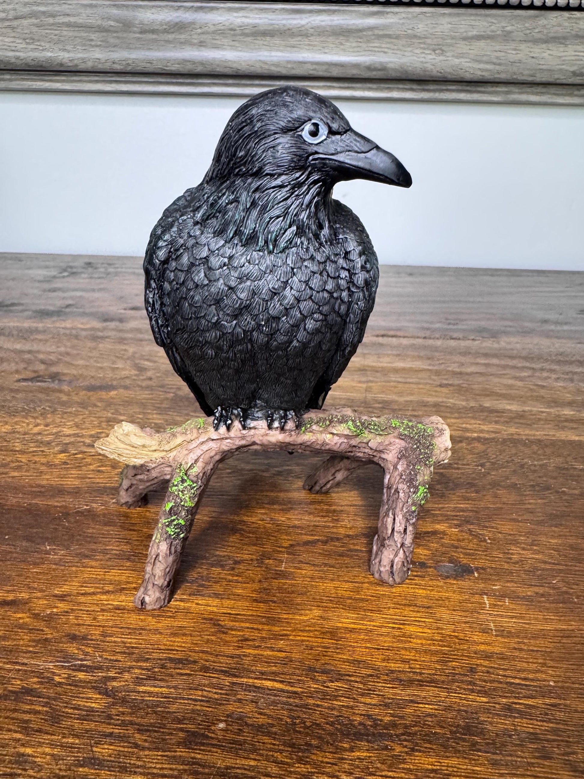Brand NIB Raven on Branch Figurine