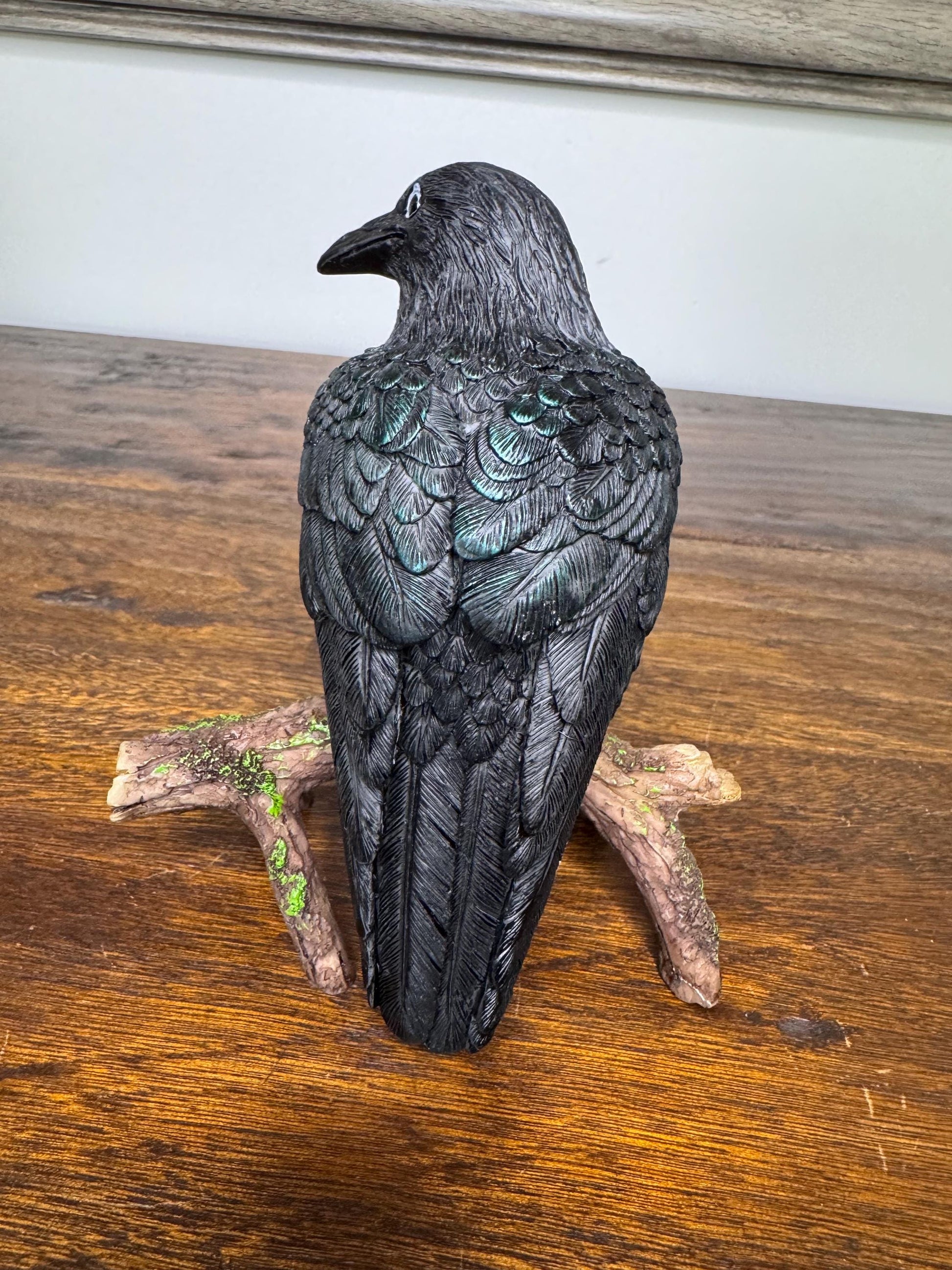 Brand NIB Raven on Branch Figurine