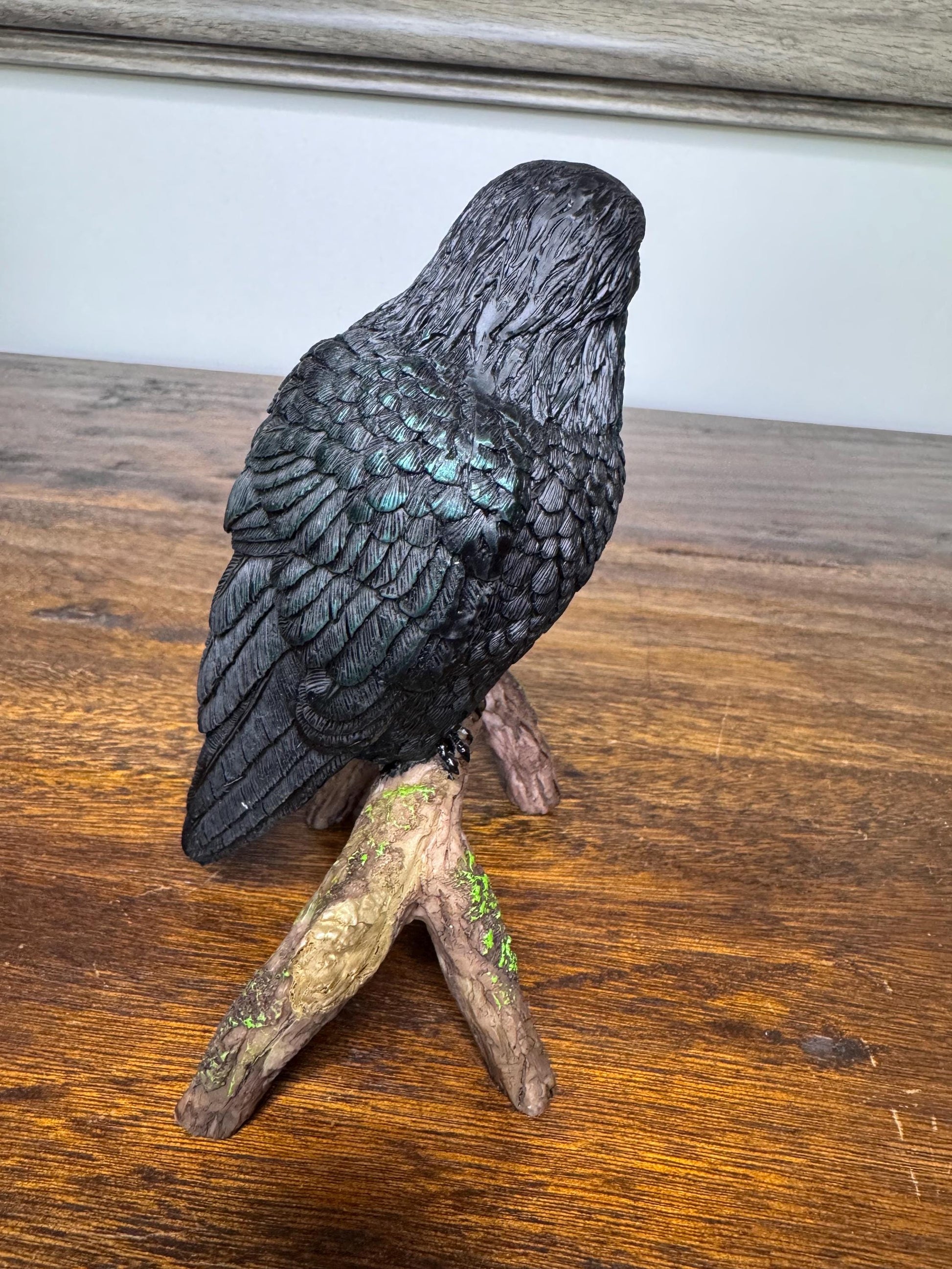 Brand NIB Raven on Branch Figurine