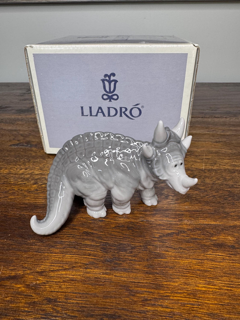 Lladro “Spike” Triceratops Dinosaur Figurine w/ Original Box