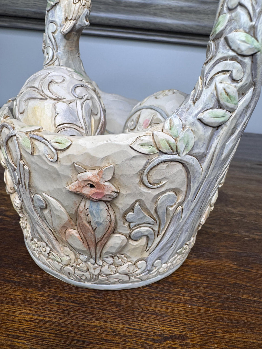 Jim Shore Heartwood Creek Woodland Easter Basket