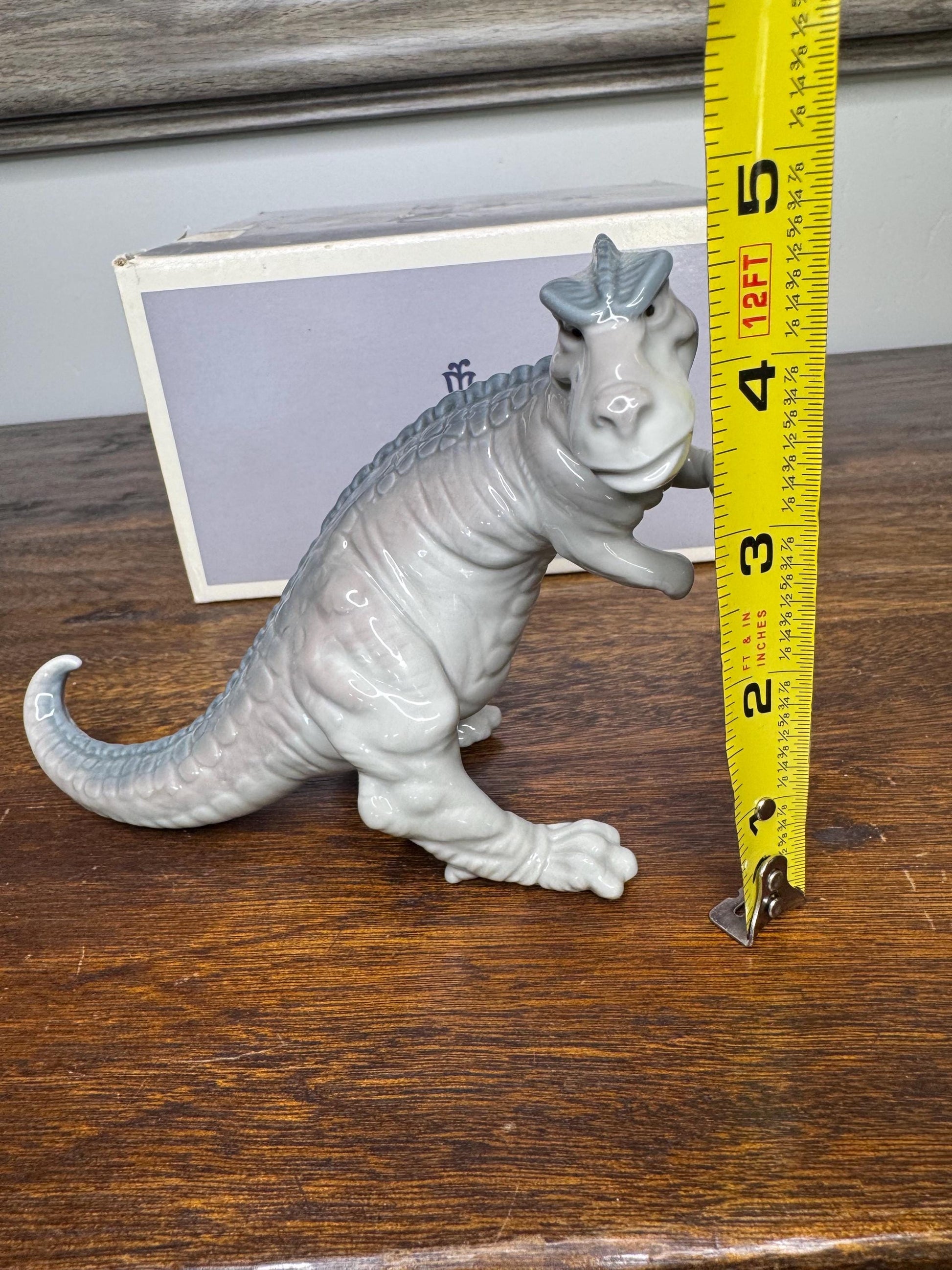 Vintage Lladro “Rex” Dinosaur Figurine with Original Box