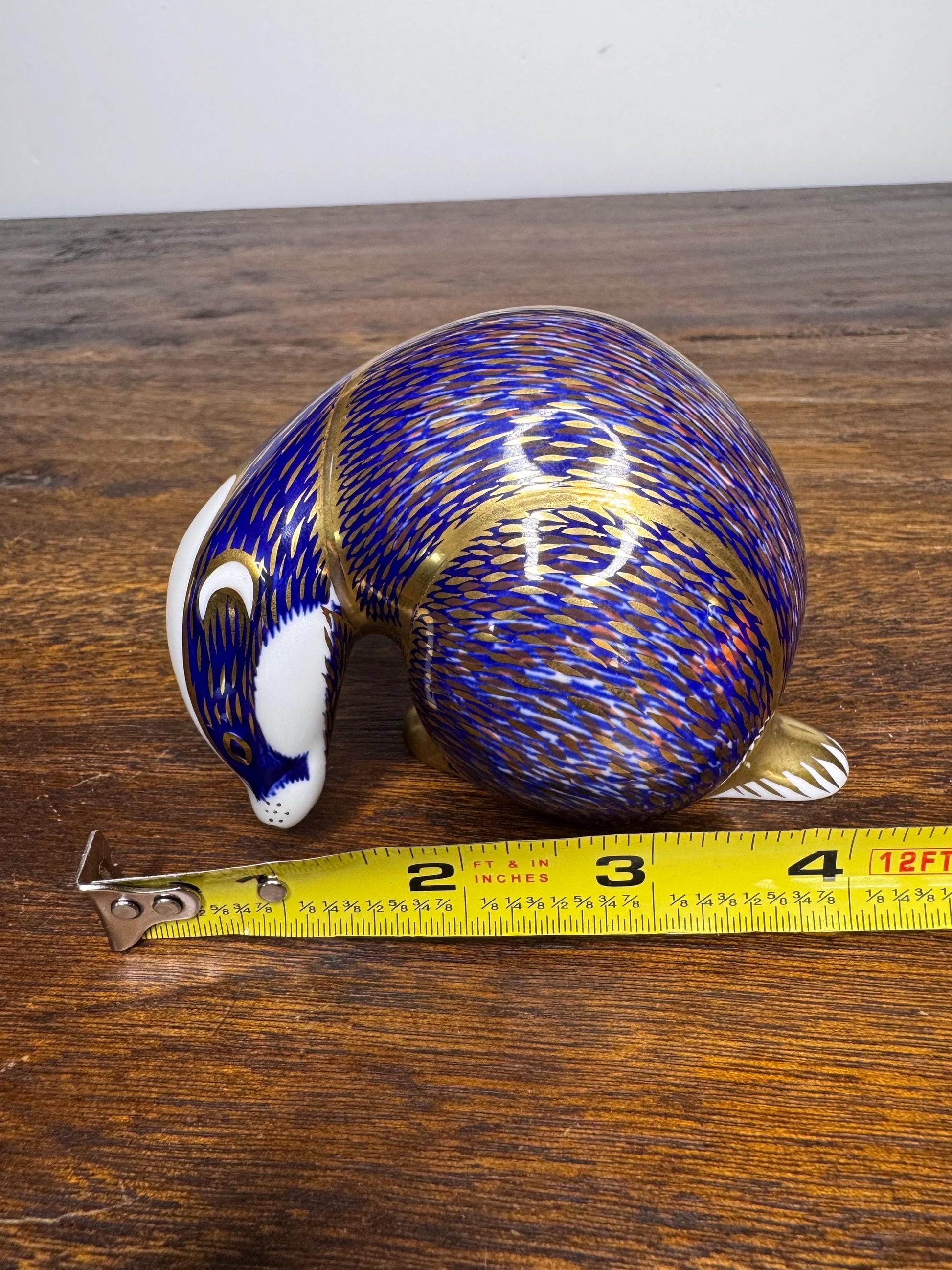 Royal Crown Derby Honey Badger w/ Gold Stopper