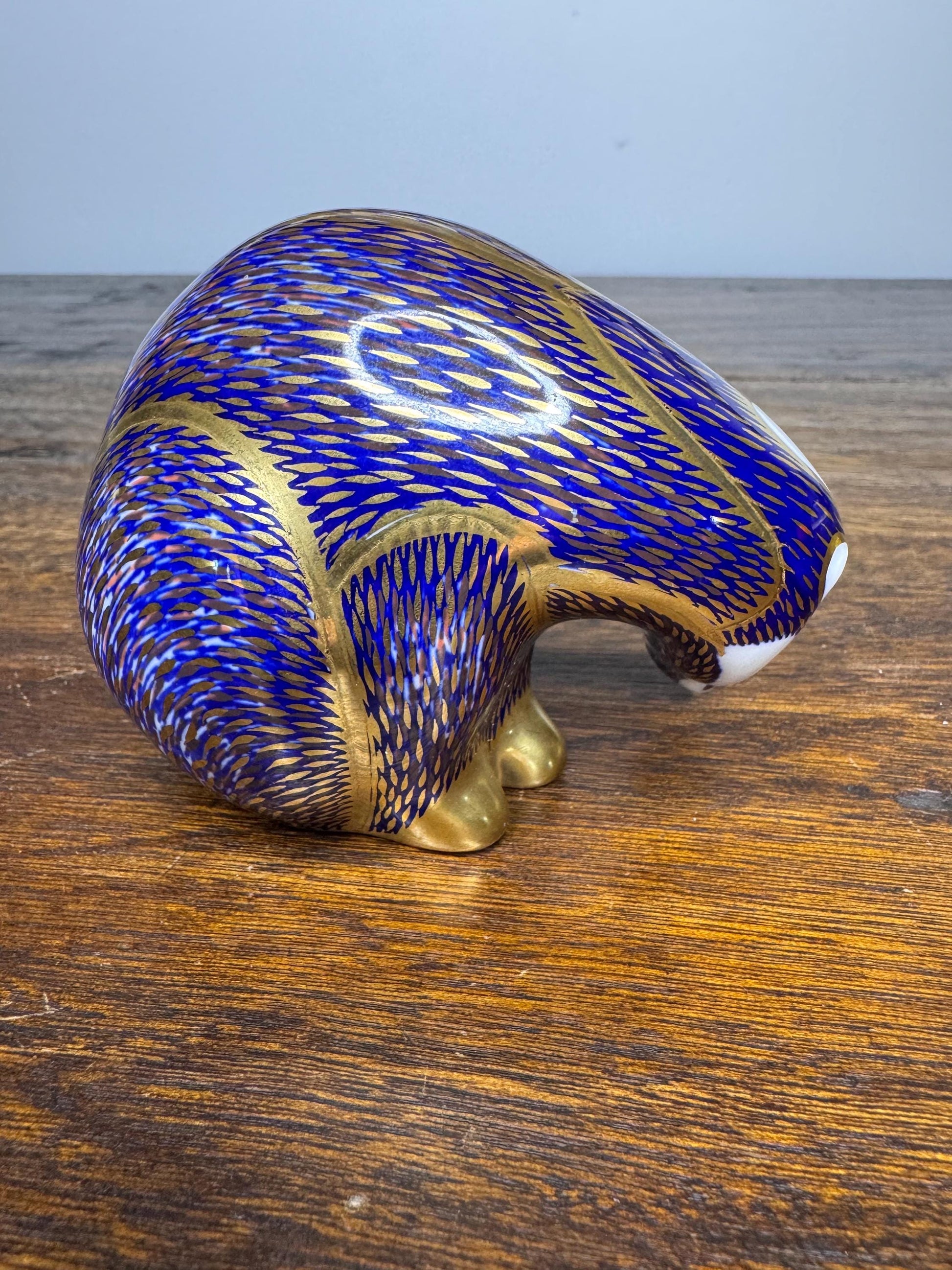 Royal Crown Derby Honey Badger w/ Gold Stopper