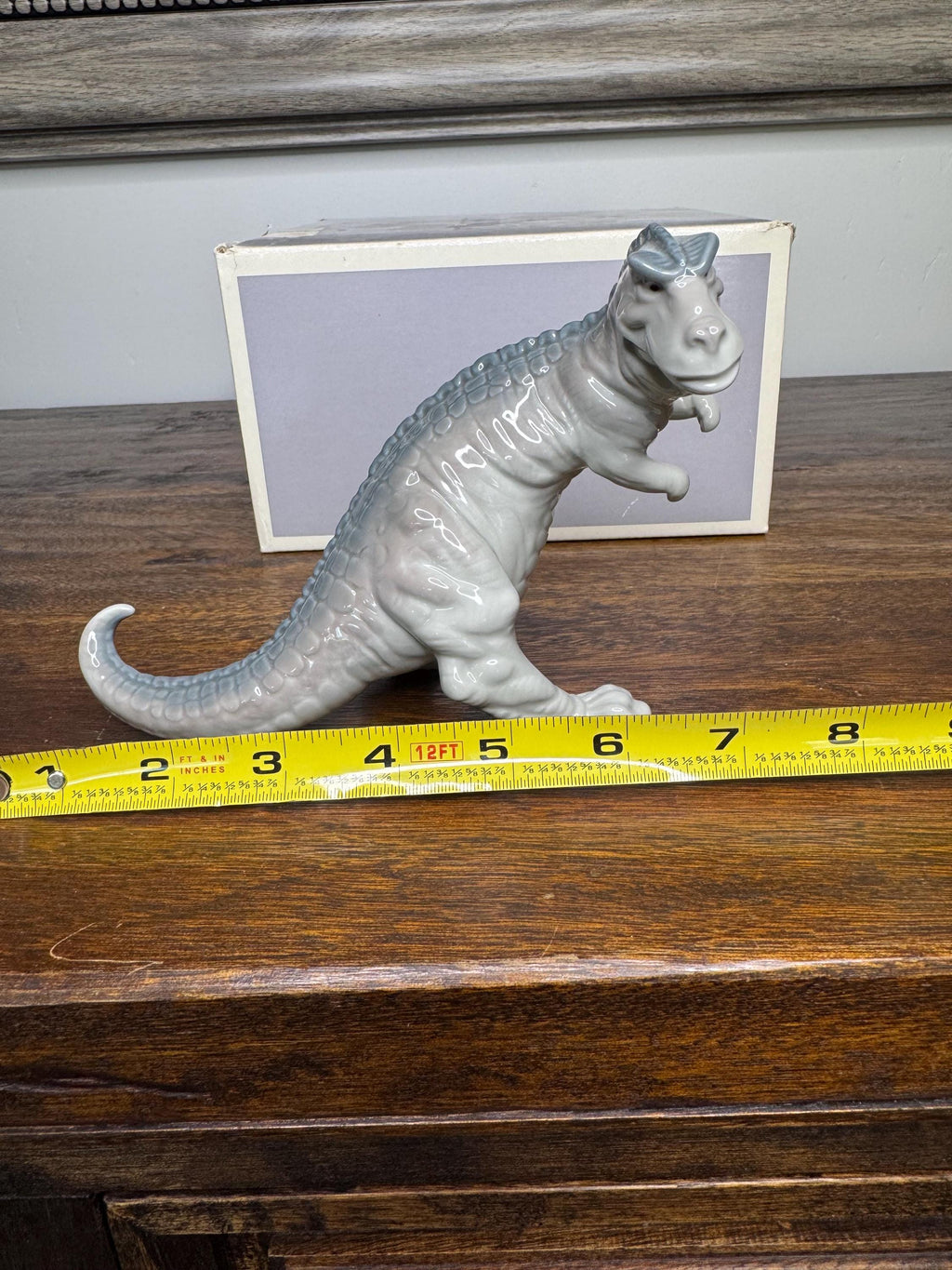 Vintage Lladro “Rex” Dinosaur Figurine with Original Box