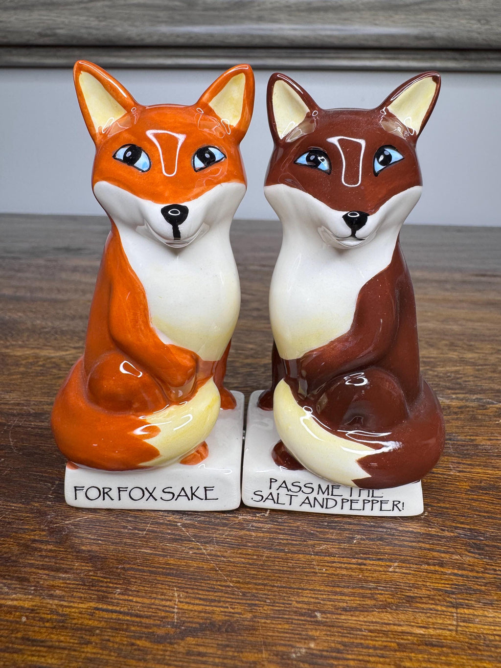 NIB Cheeky Fox Salt and Pepper Shakers