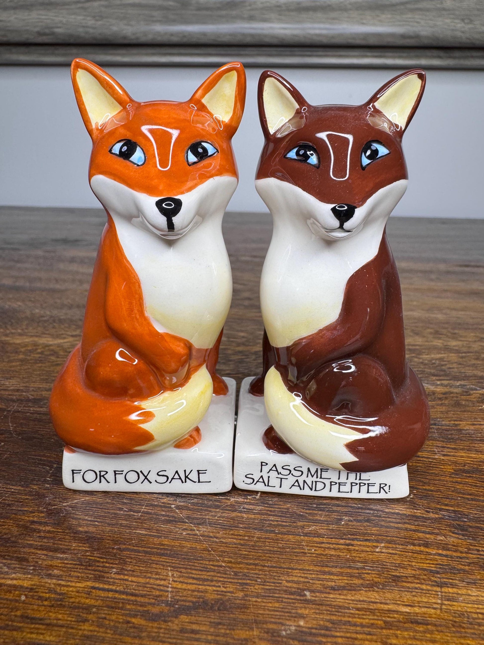 NIB Cheeky Fox Salt and Pepper Shakers