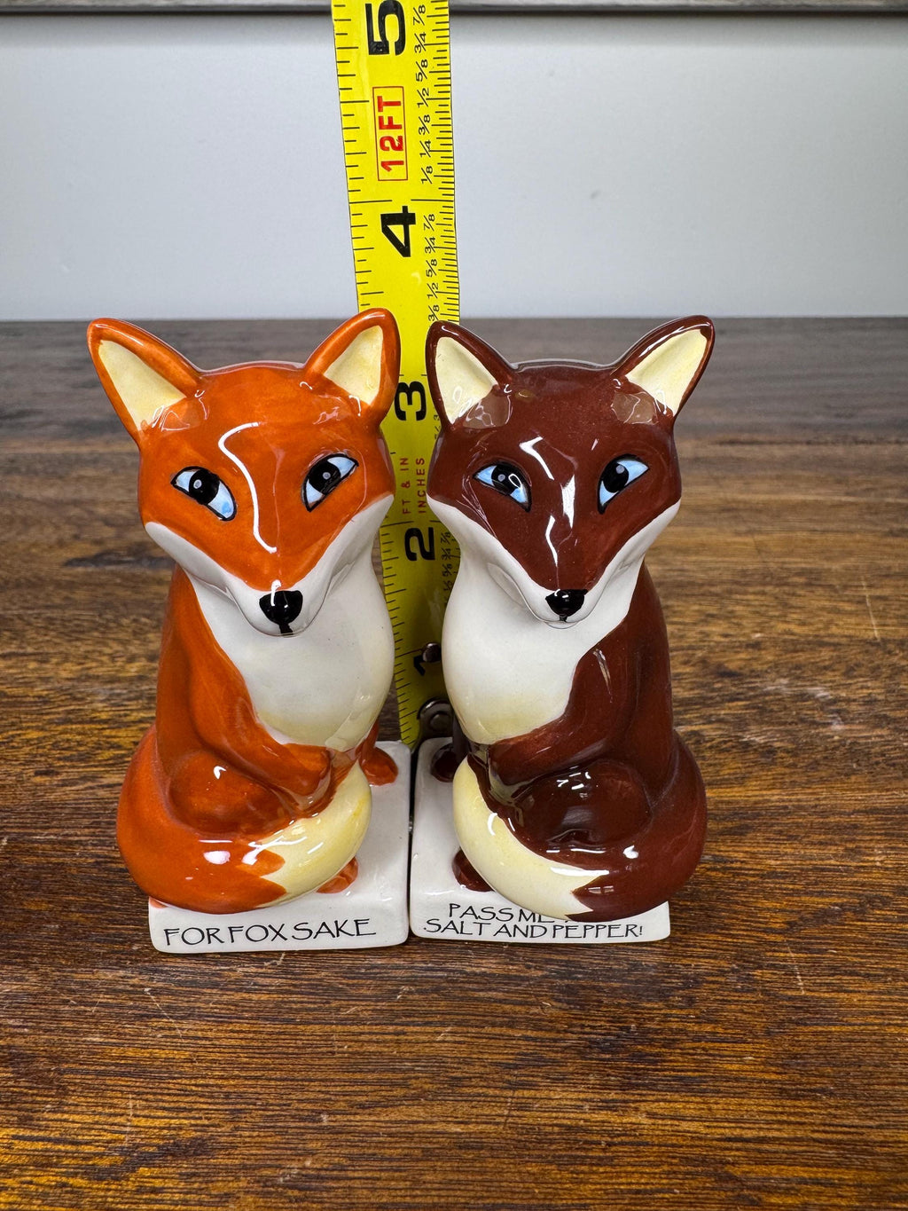 NIB Cheeky Fox Salt and Pepper Shakers