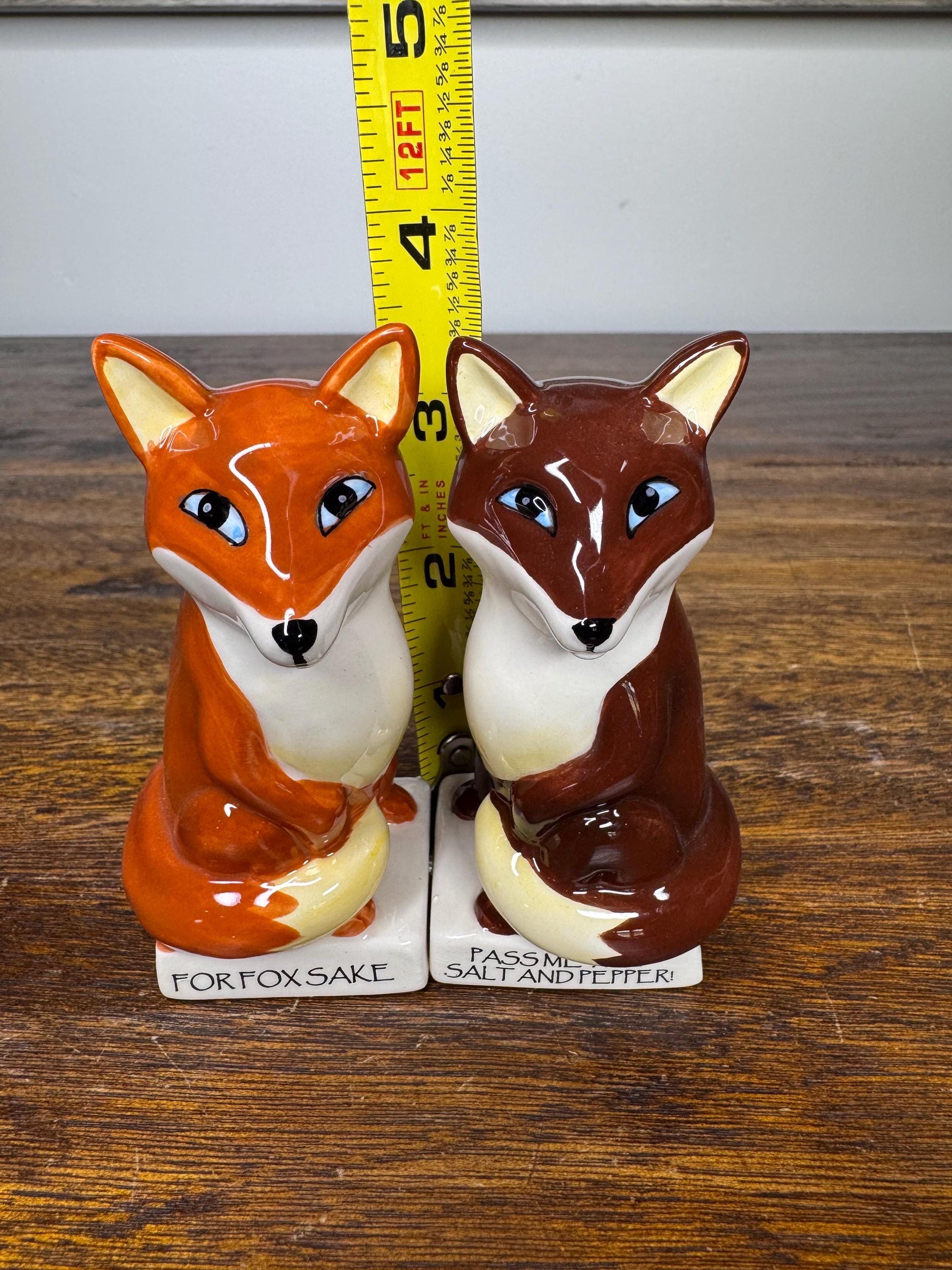 NIB Cheeky Fox Salt and Pepper Shakers