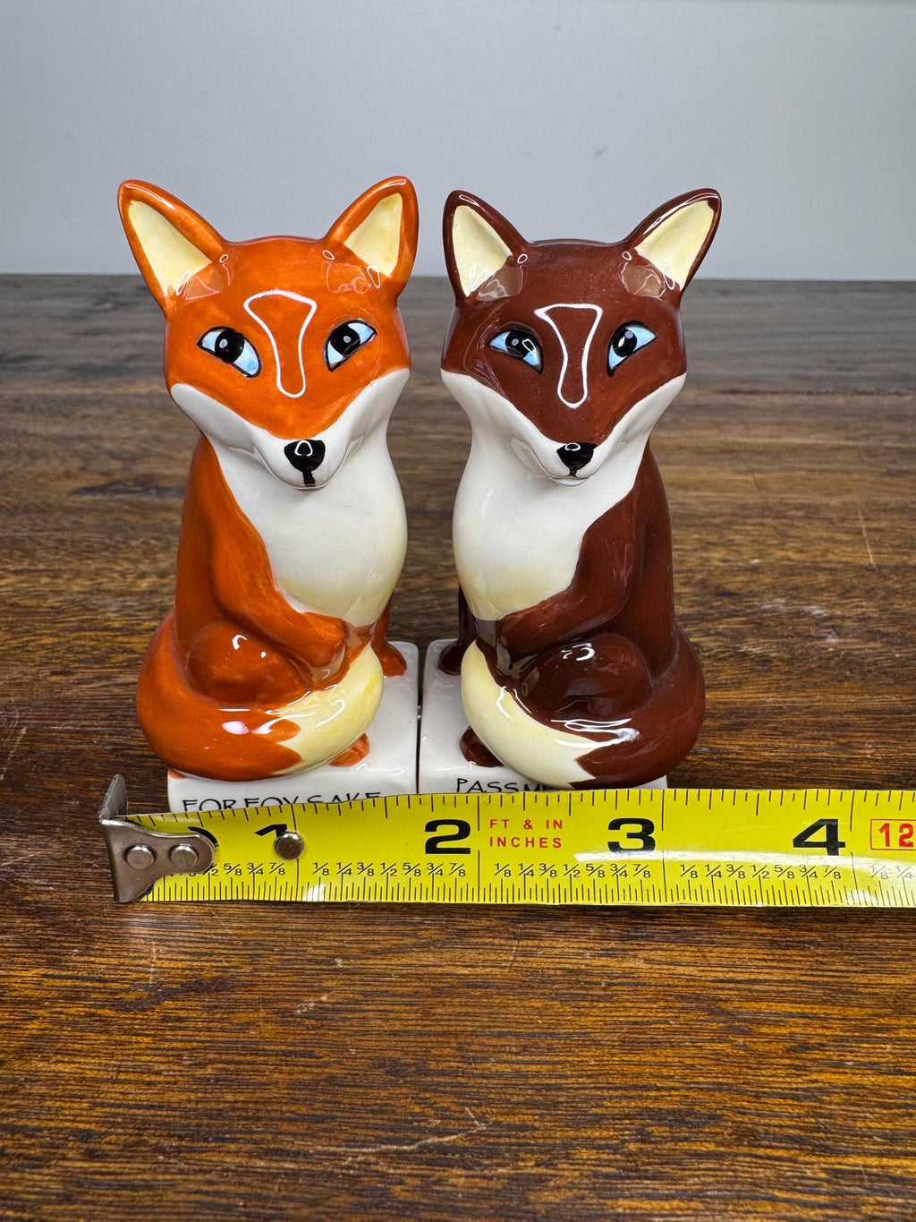 NIB Cheeky Fox Salt and Pepper Shakers