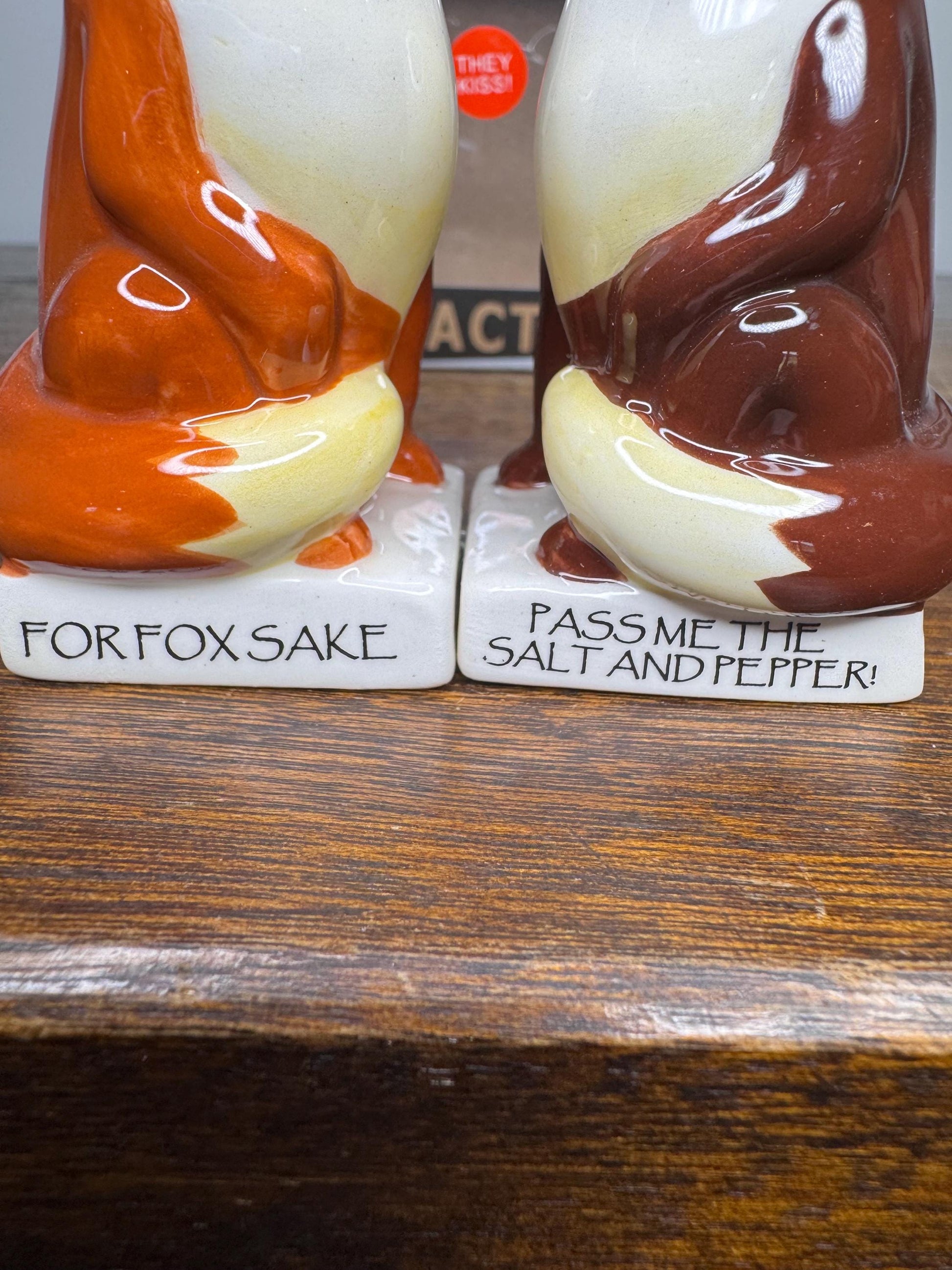 NIB Cheeky Fox Salt and Pepper Shakers