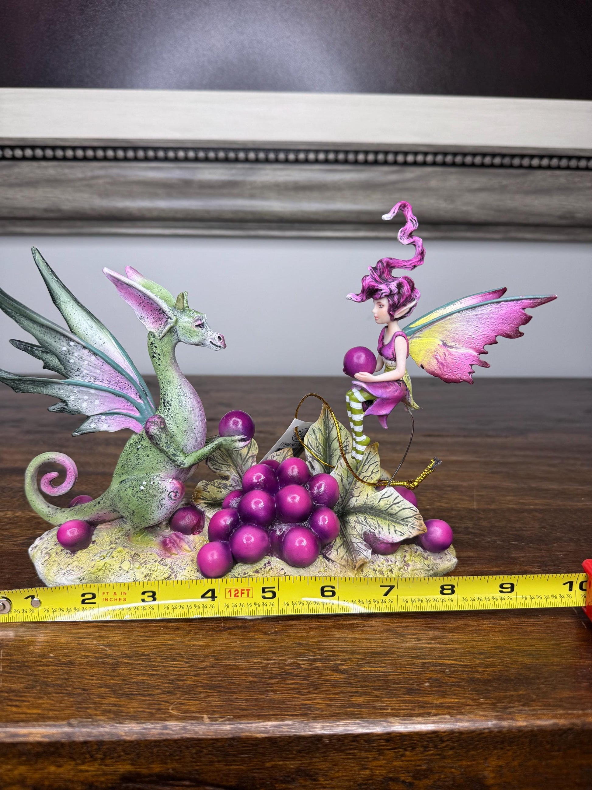 NIB Amy Brown “Always Share Your Grapes” Fairy and Dragon Figurine