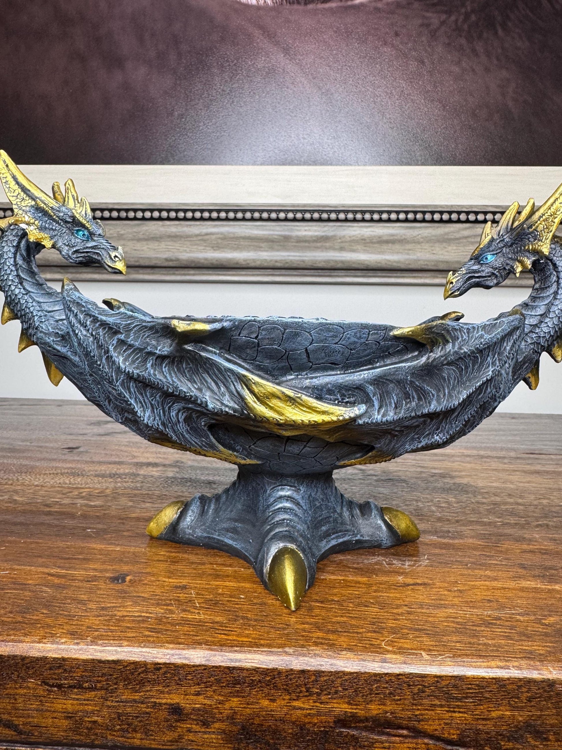 NIB Detailed Decorative Dragon Bowl