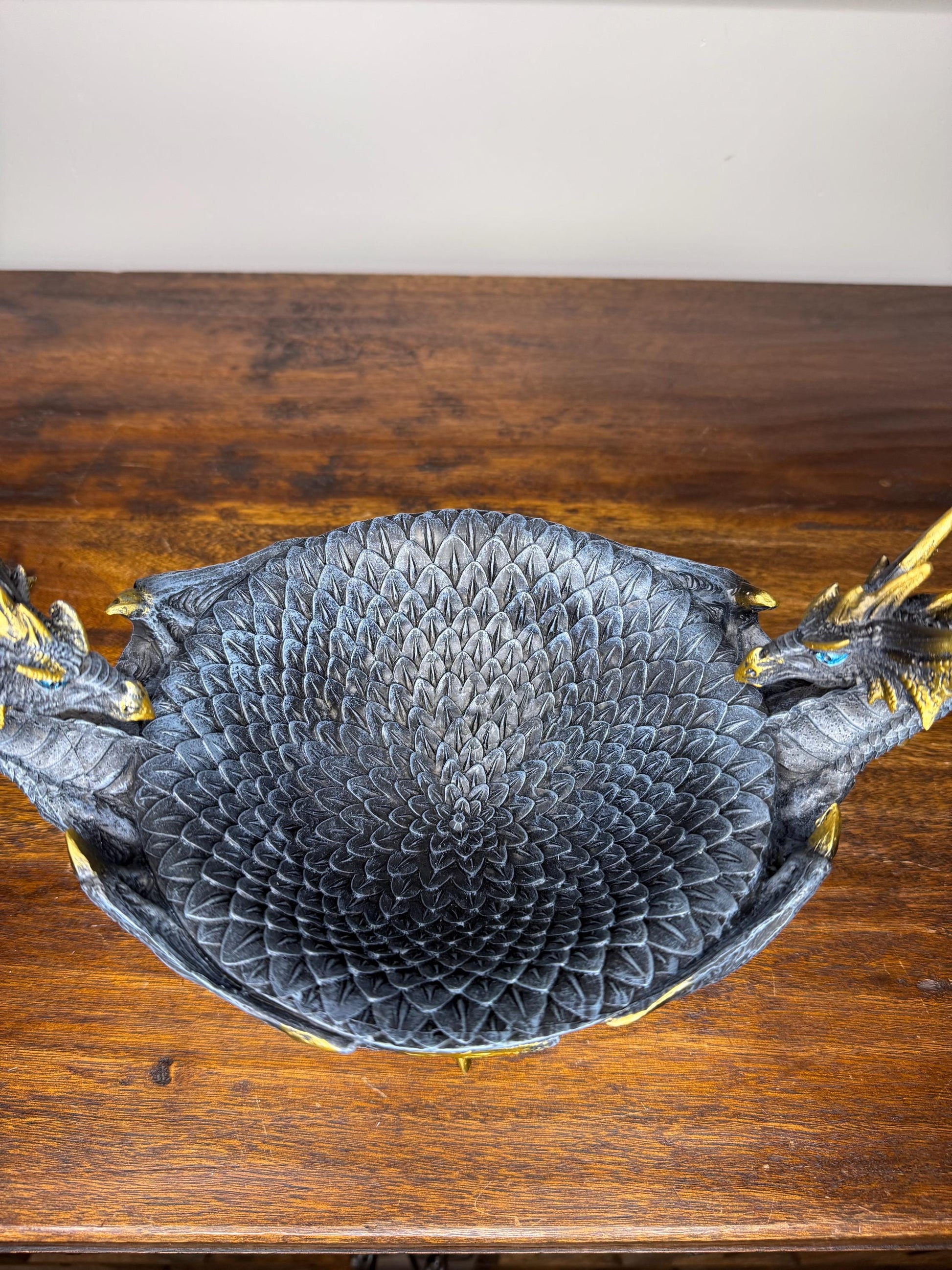 NIB Detailed Decorative Dragon Bowl