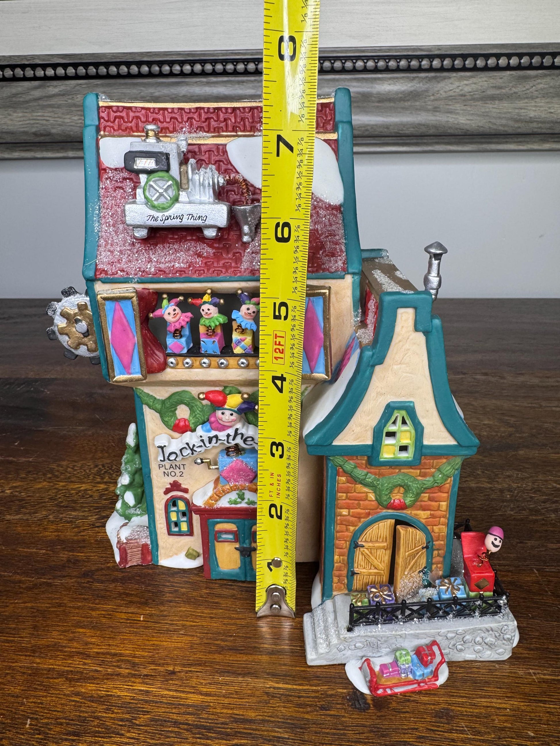 Vintage Dept 56 North Pole Village "Jack in the Box Plant No. 2 Light Up Building