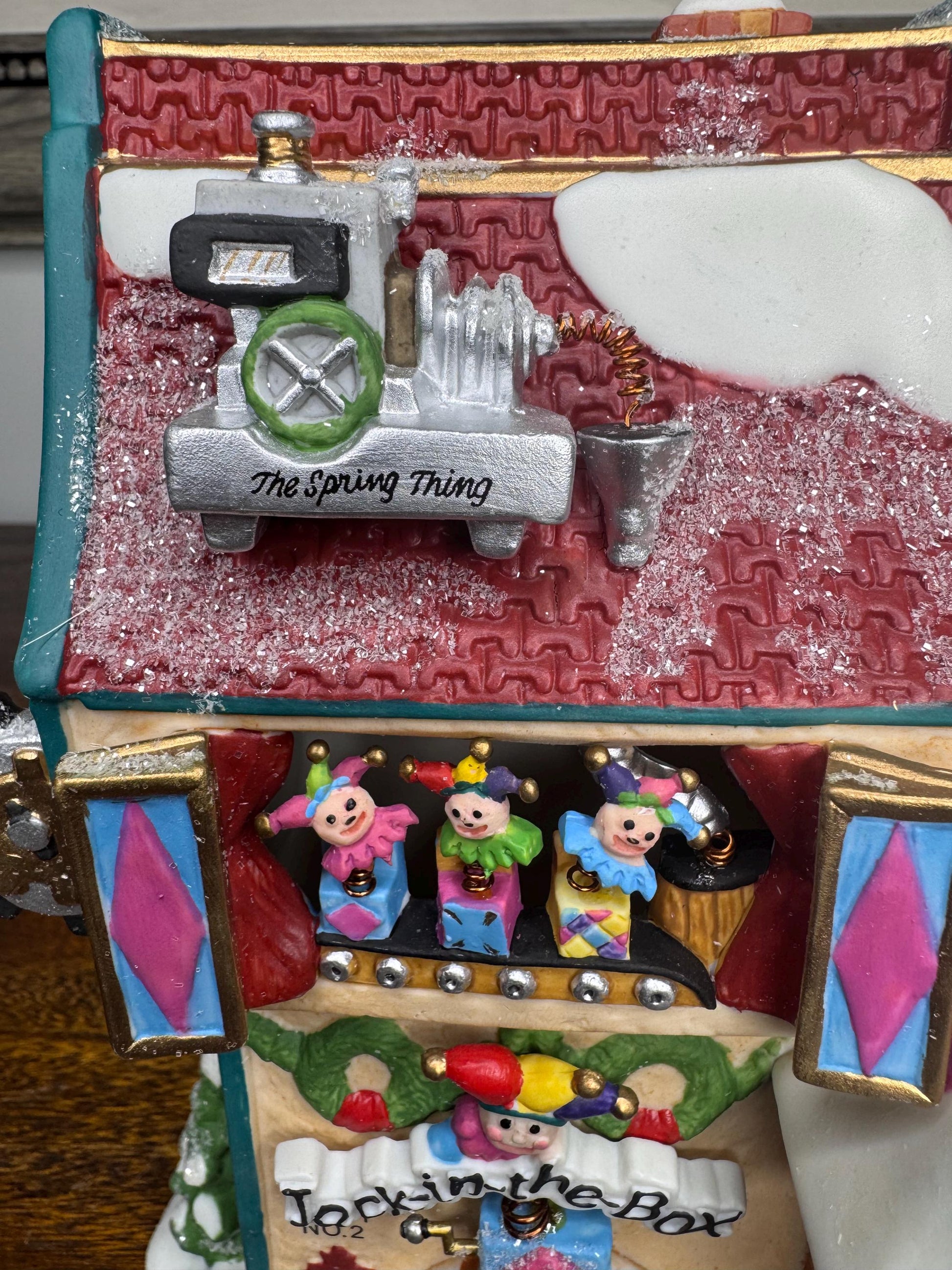 Vintage Dept 56 North Pole Village "Jack in the Box Plant No. 2 Light Up Building