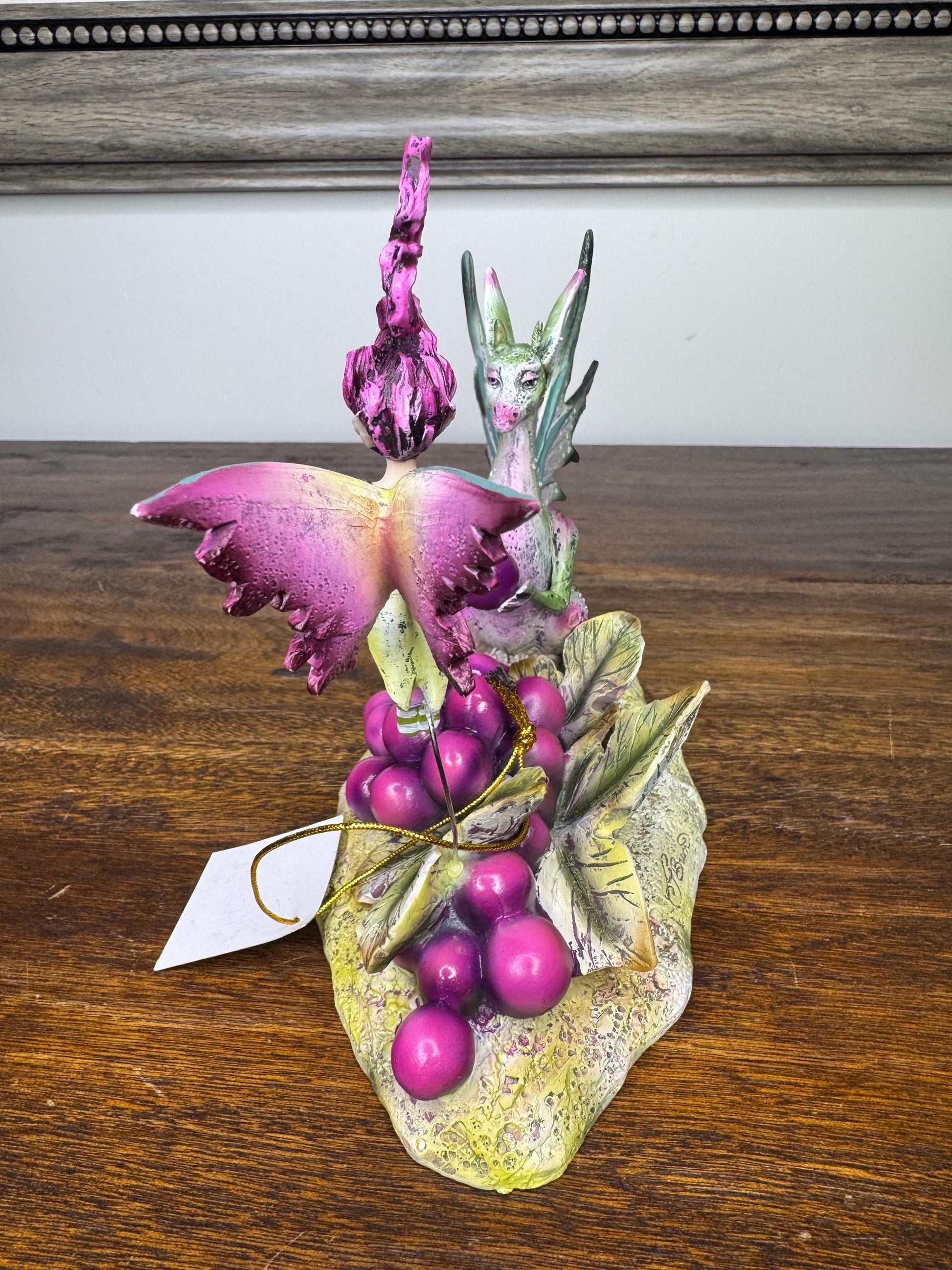 NIB Amy Brown “Always Share Your Grapes” Fairy and Dragon Figurine