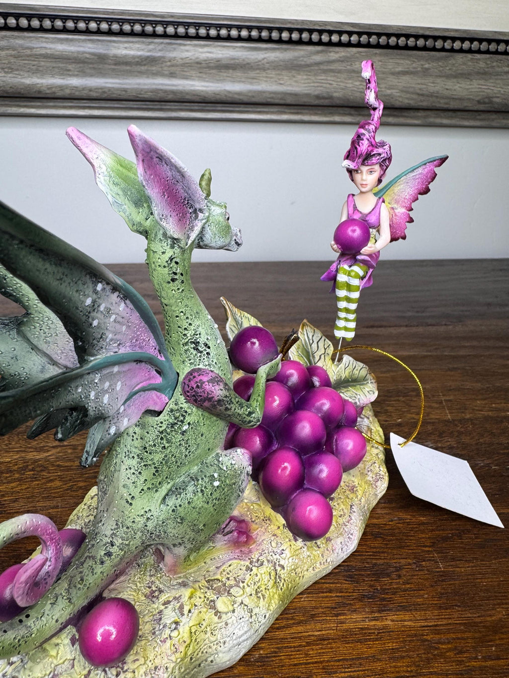 NIB Amy Brown “Always Share Your Grapes” Fairy and Dragon Figurine