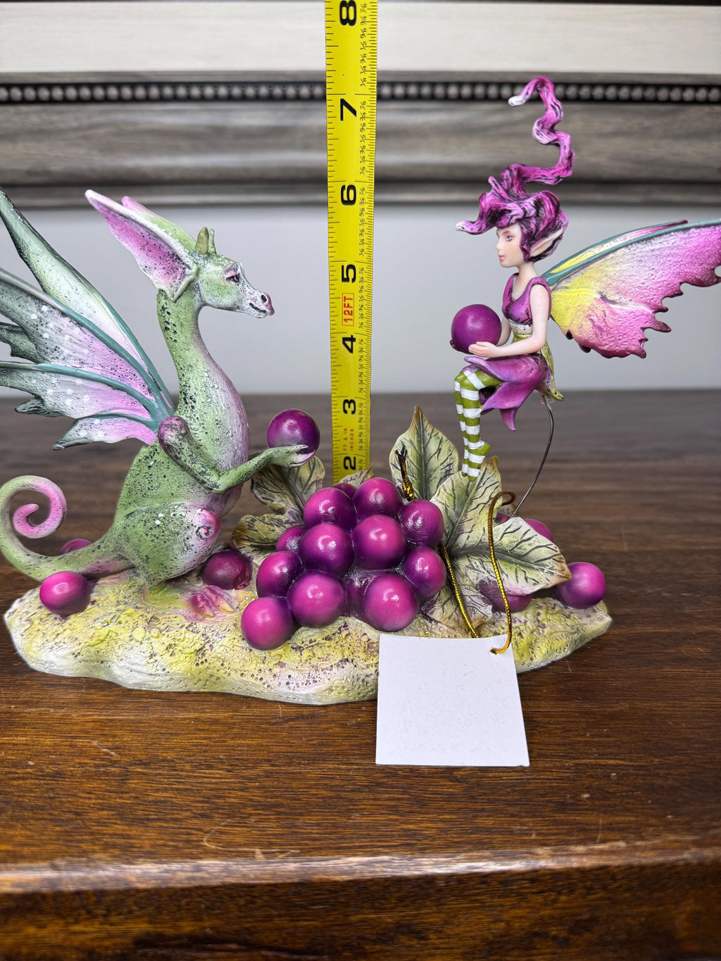 NIB Amy Brown “Always Share Your Grapes” Fairy and Dragon Figurine