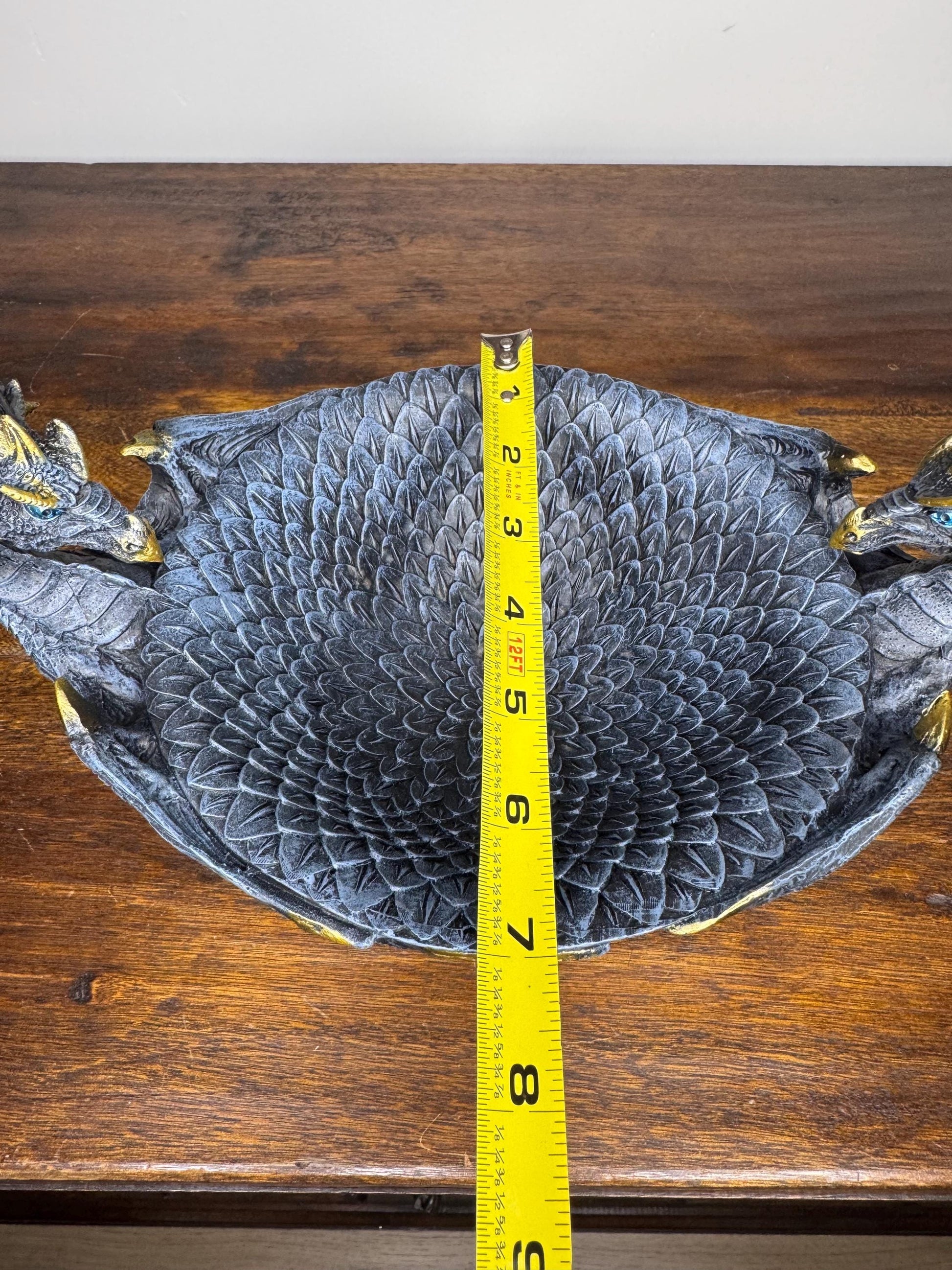 NIB Detailed Decorative Dragon Bowl