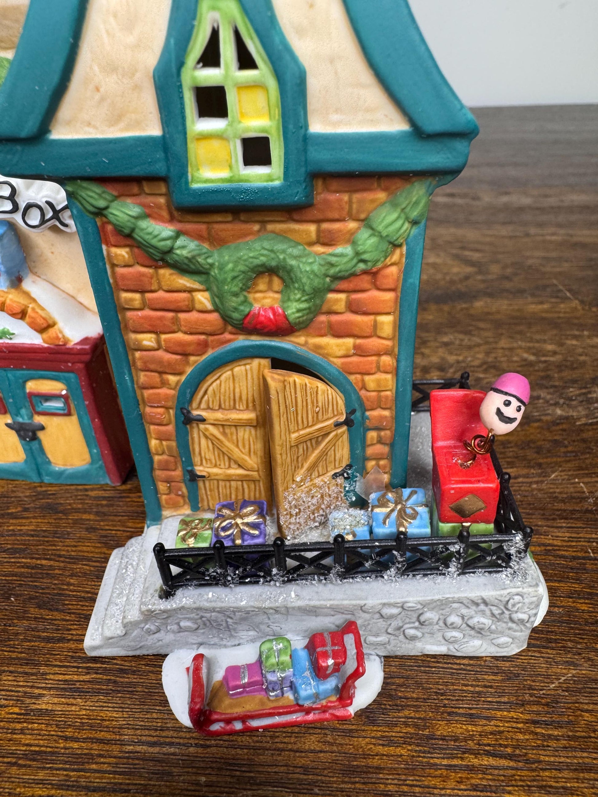 Vintage Dept 56 North Pole Village "Jack in the Box Plant No. 2 Light Up Building