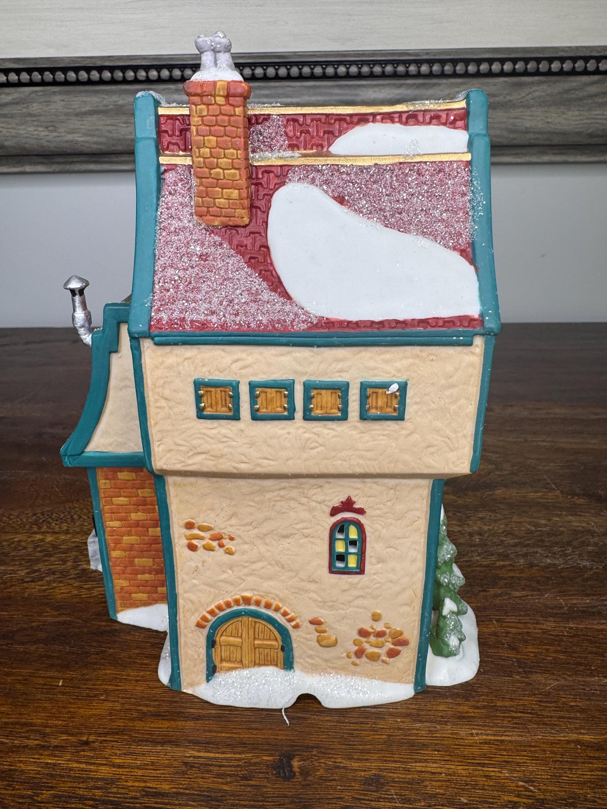 Vintage Dept 56 North Pole Village "Jack in the Box Plant No. 2 Light Up Building