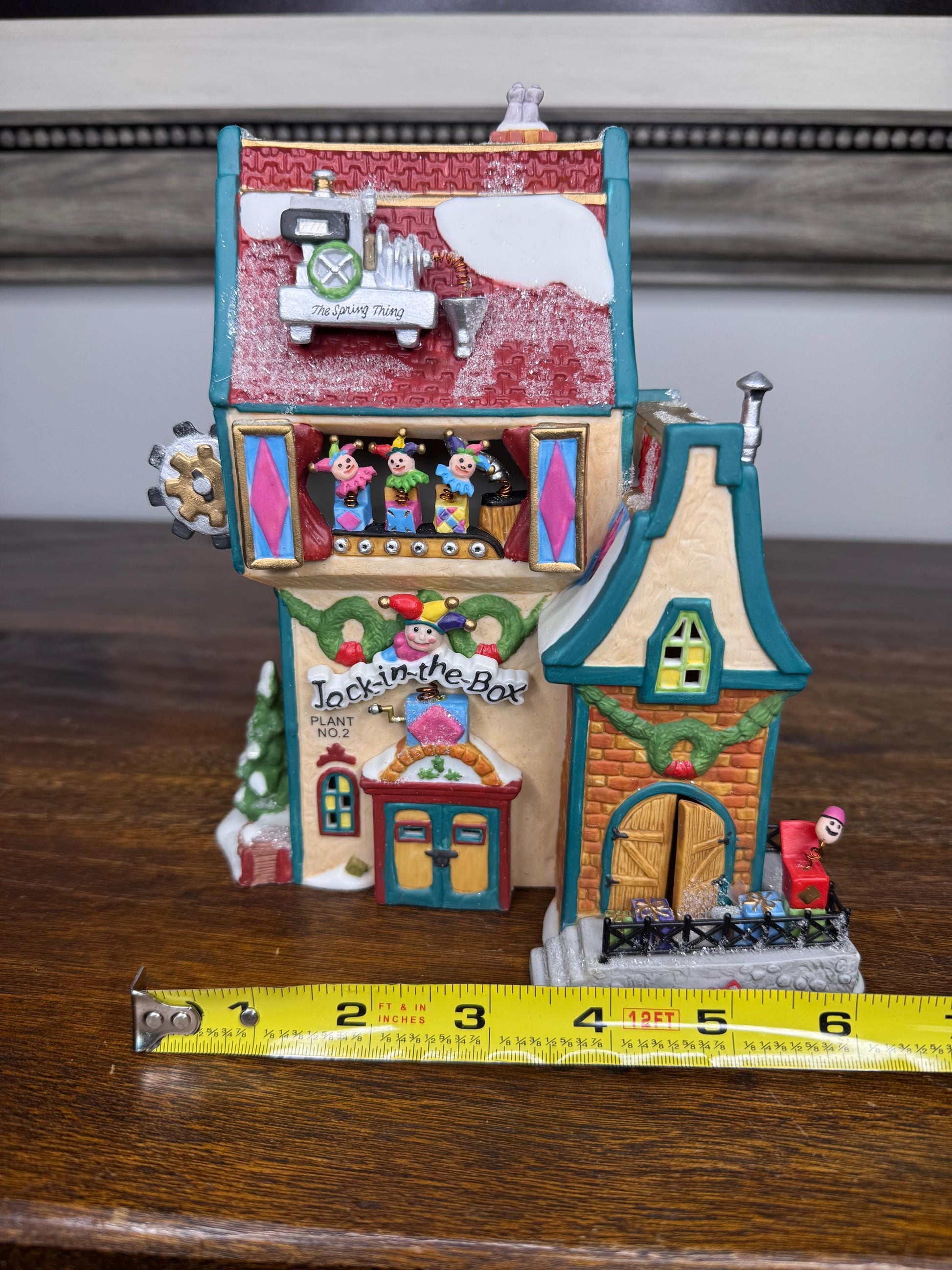 Vintage Dept 56 North Pole Village "Jack in the Box Plant No. 2 Light Up Building