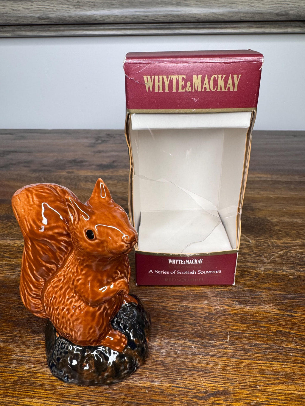 EMPTY Beneagles Scotch Whisky Squirrel Decanter w/ Box by Beswick